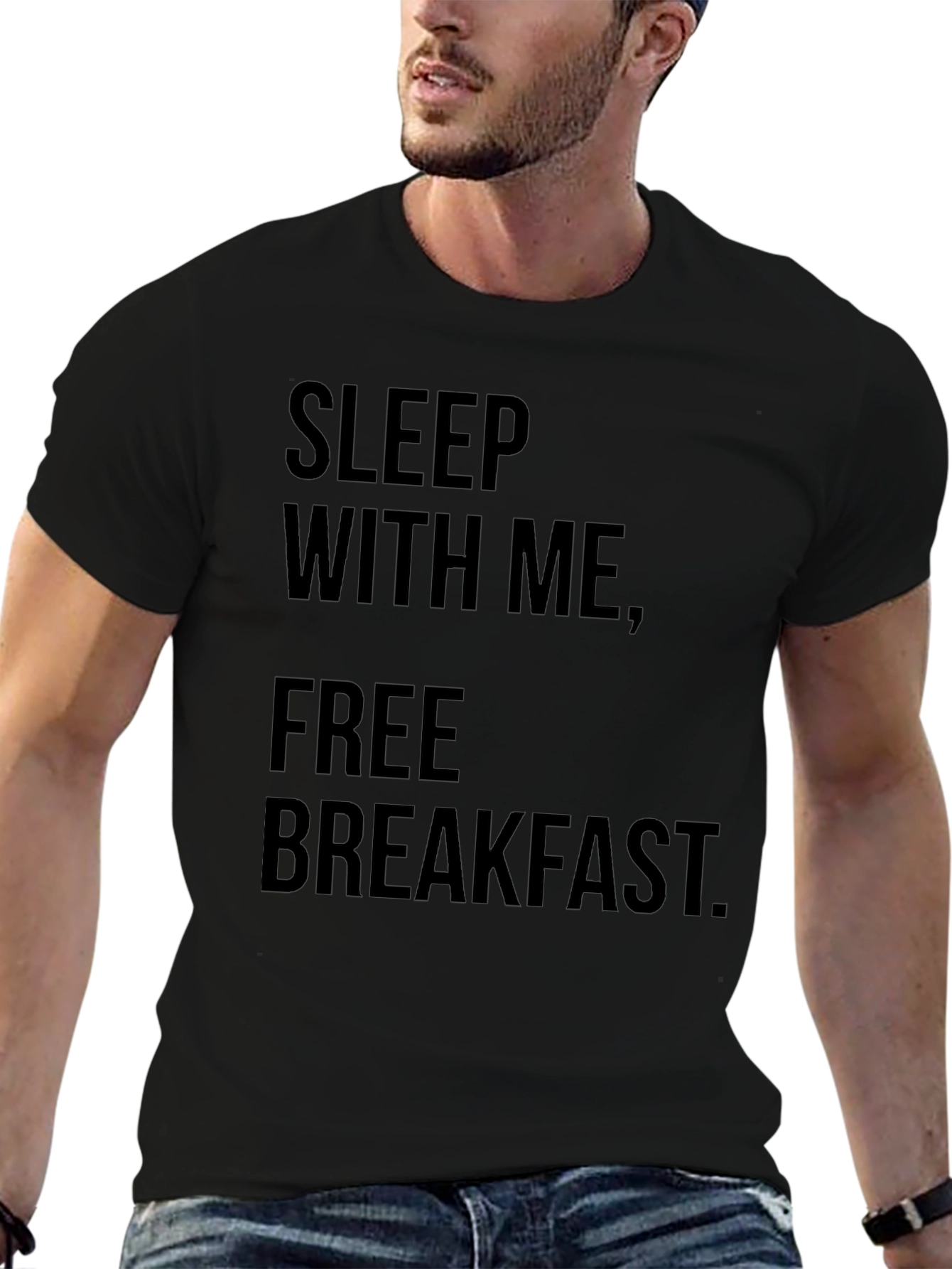 Sleep With Me Free Breakfast Graphic Tee
