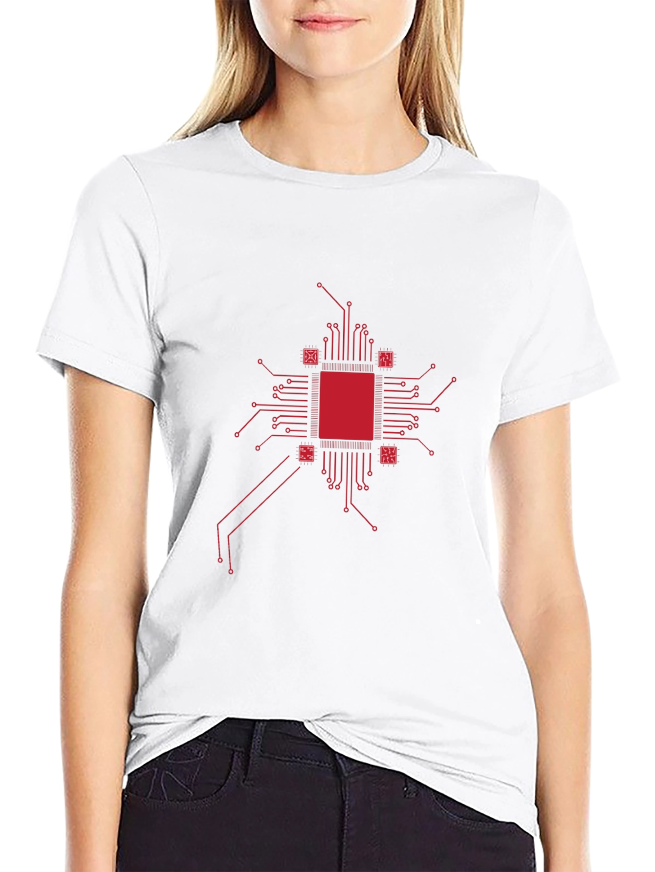 Tech Circuit Board Graphic Tee - Cool Geek Style
