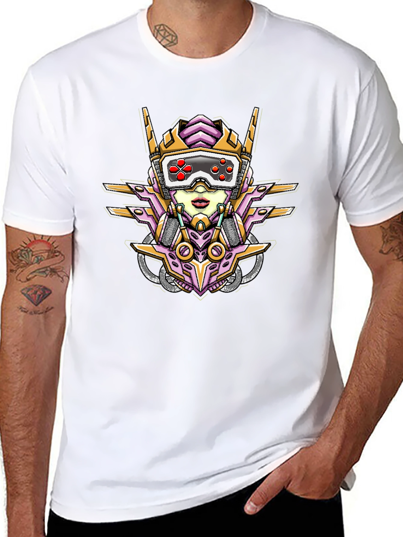Cyberpunk Gaming Robot Girl T-Shirt