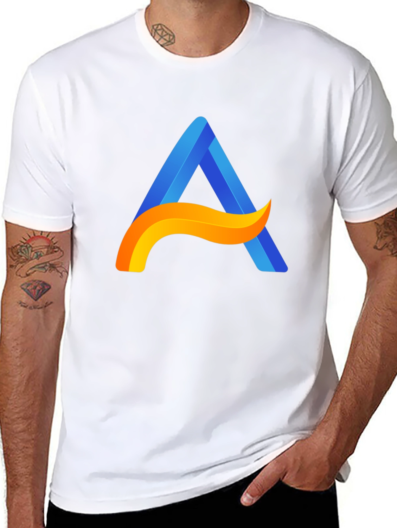 Modern A Logo Black T-Shirt - Stylish Casual Wear