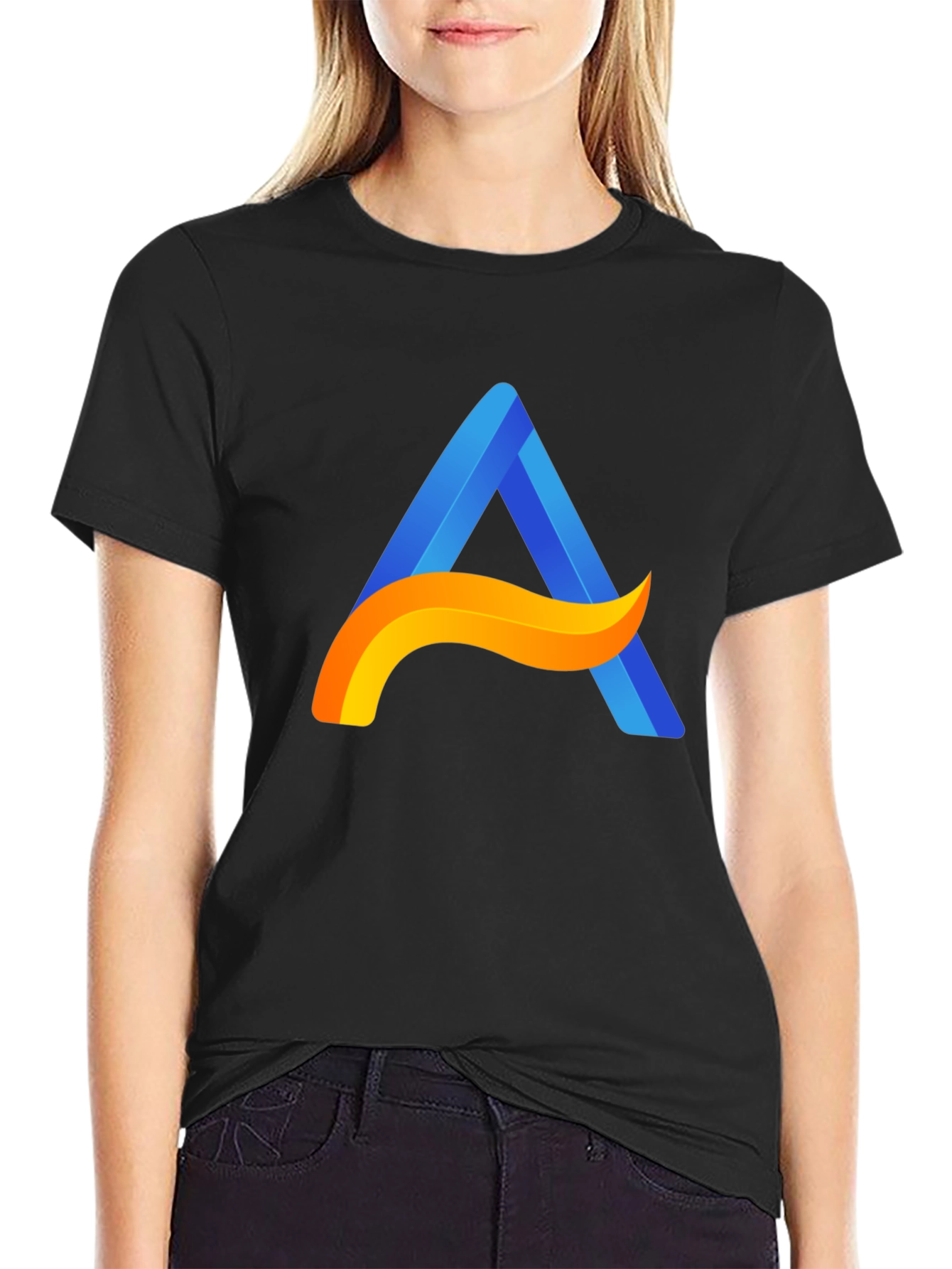 Modern A Logo Black T-Shirt - Stylish Casual Wear