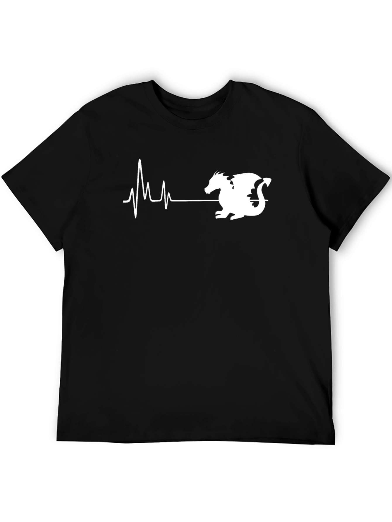Dragon Heartbeat T-Shirt - Black Graphic Tee