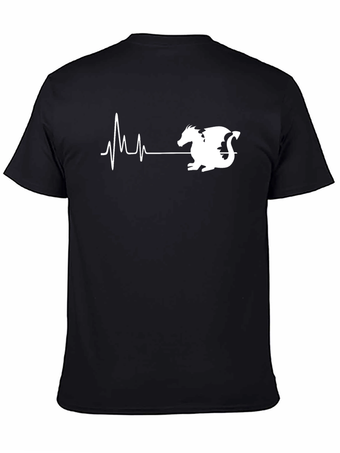 Dragon Heartbeat T-Shirt - Black Graphic Tee
