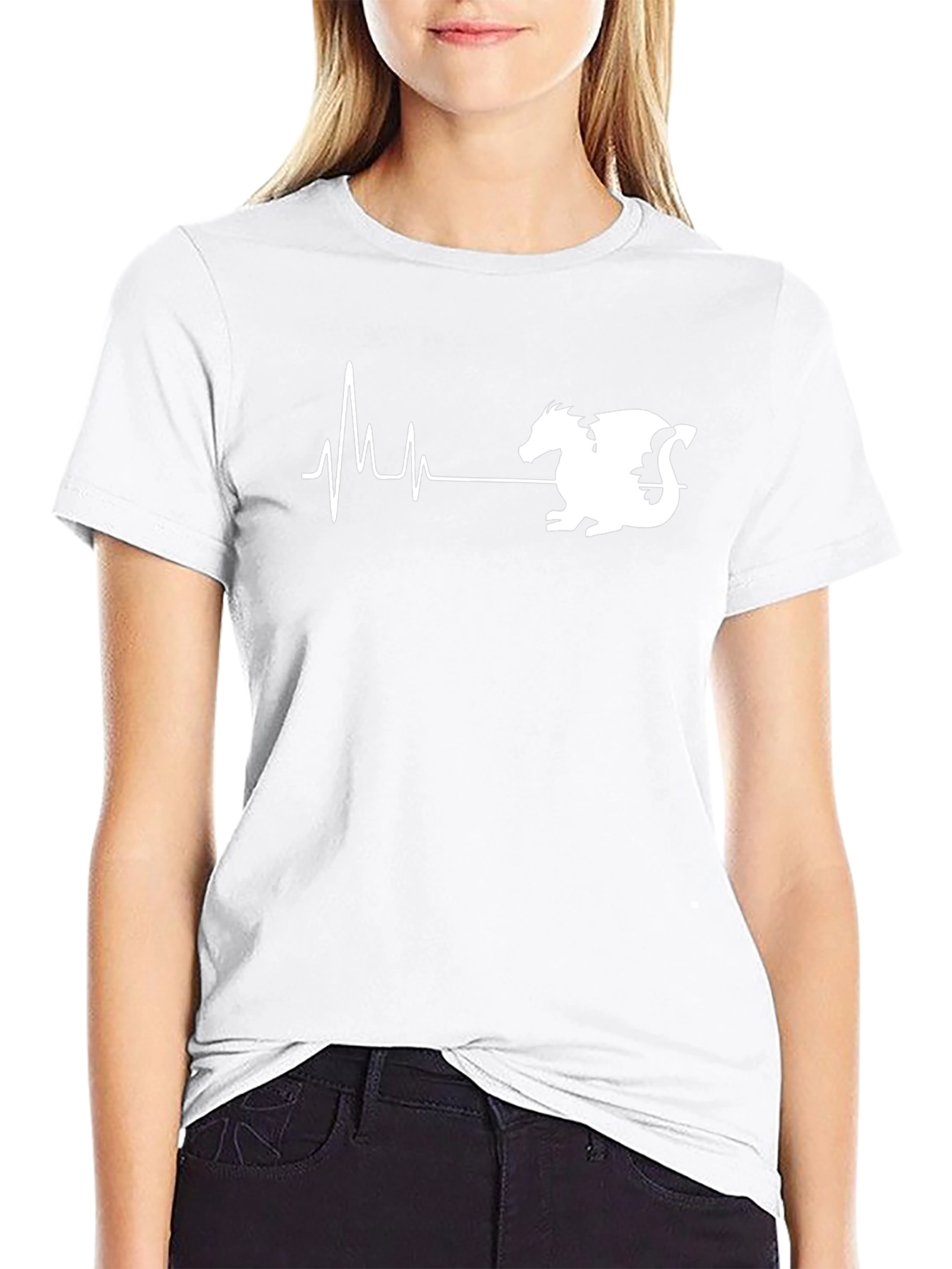 Dragon Heartbeat T-Shirt - Black Graphic Tee