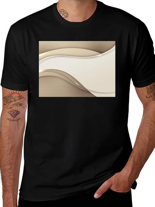 Stylish Black Tee with Abstract Design