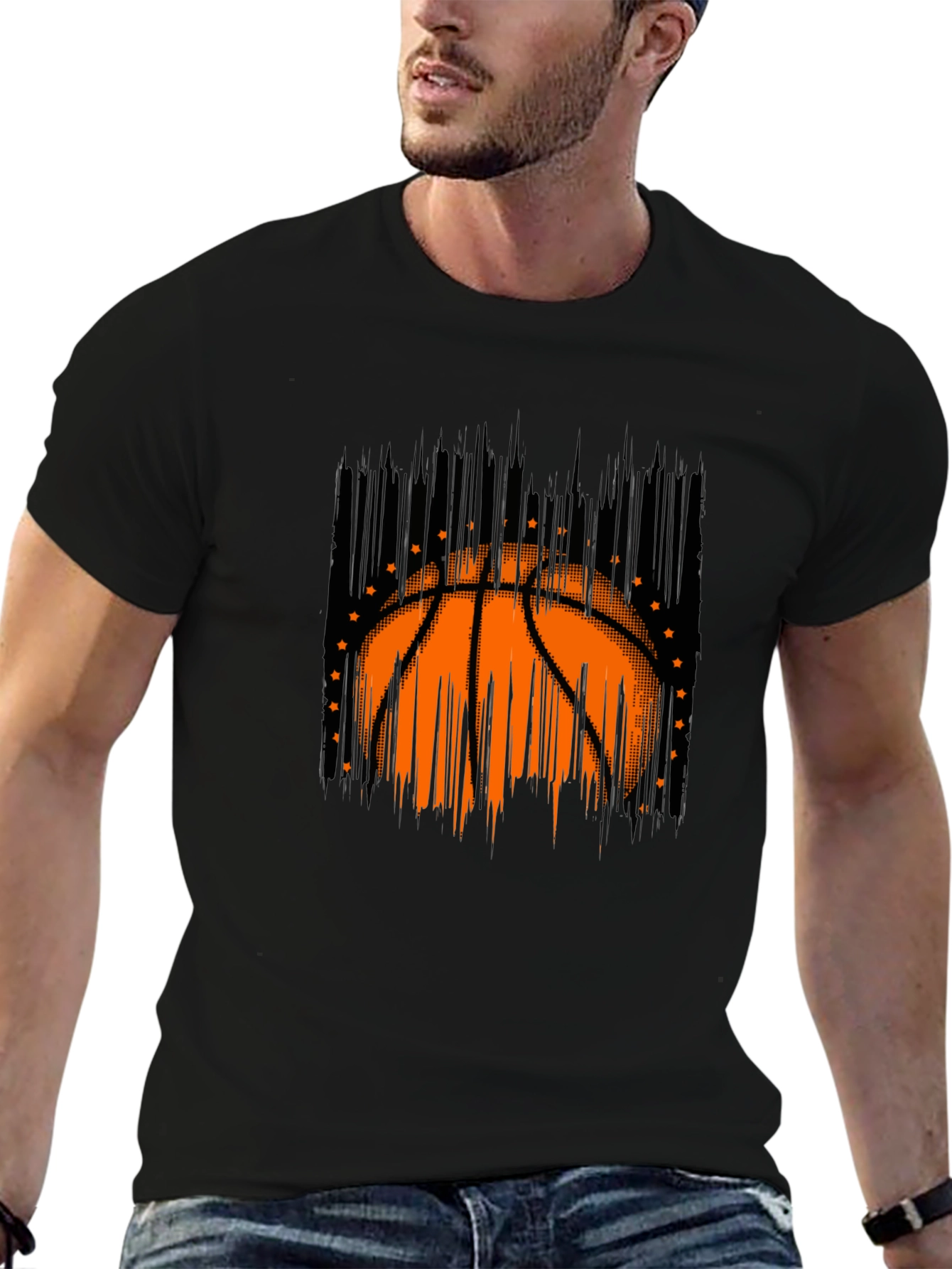 Basketball Graphic Black T-Shirt
