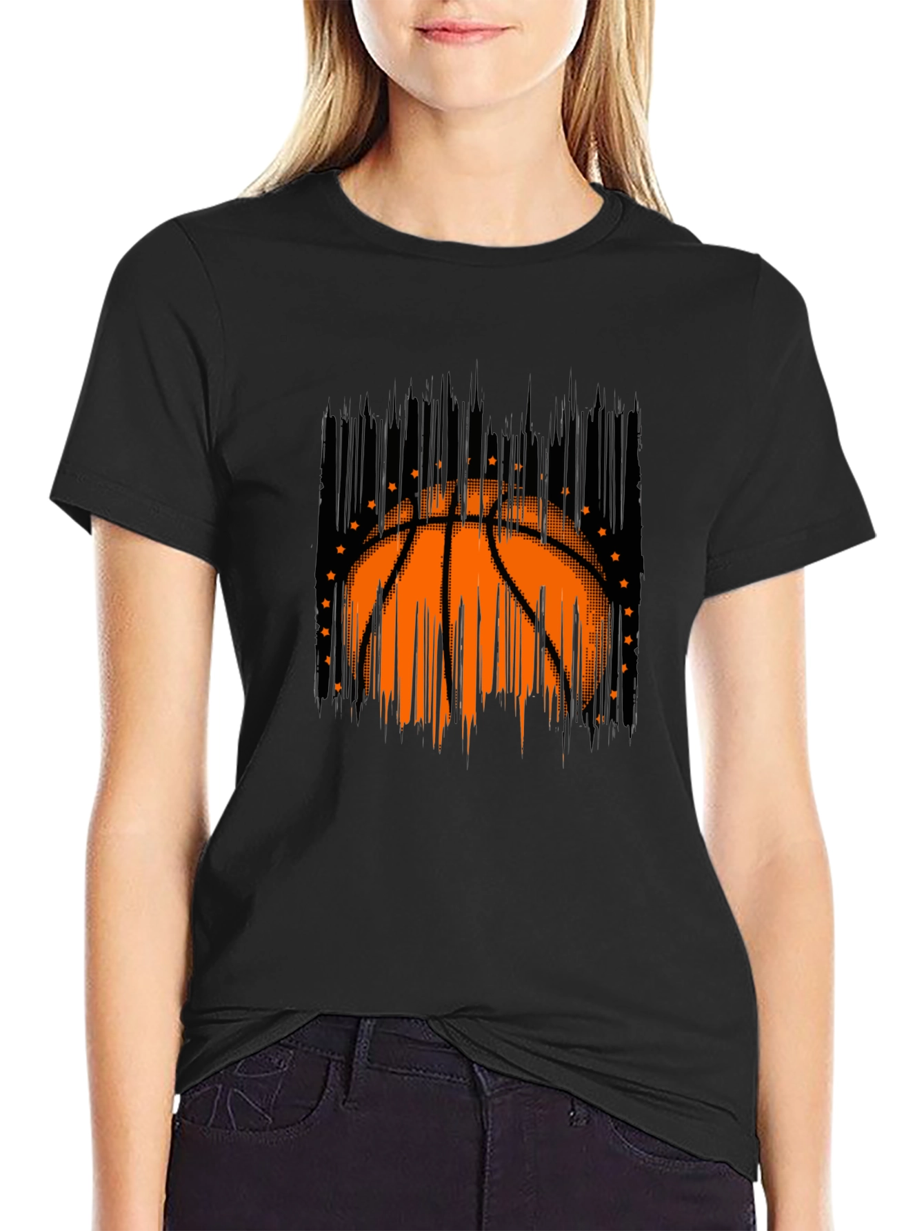 Basketball Graphic Black T-Shirt