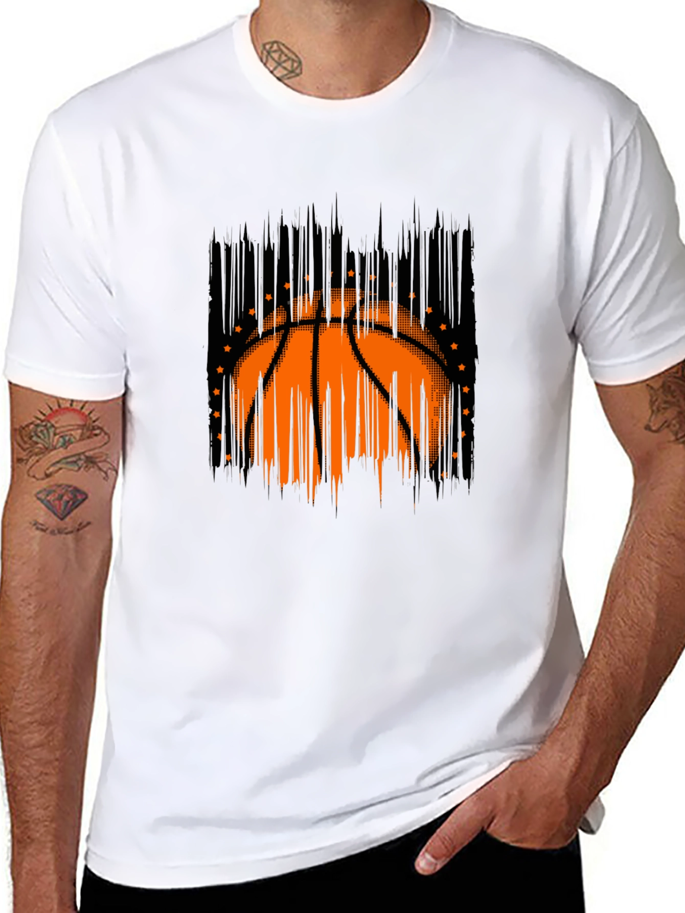 Basketball Graphic Black T-Shirt