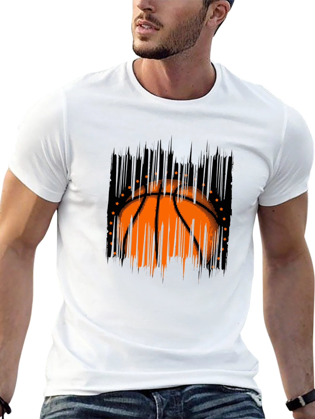 Basketball Graphic Black T-Shirt