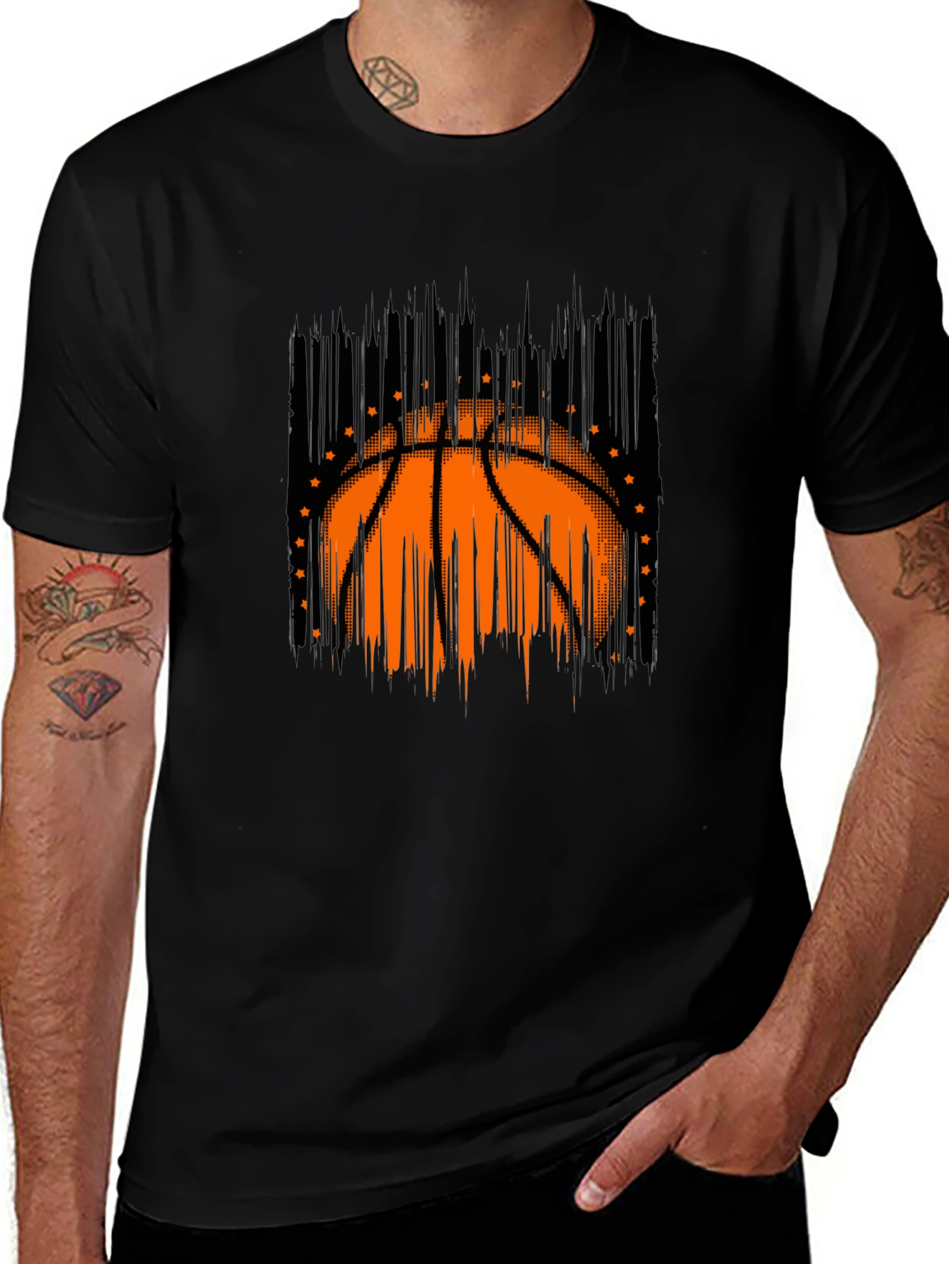 Basketball Graphic Black T-Shirt