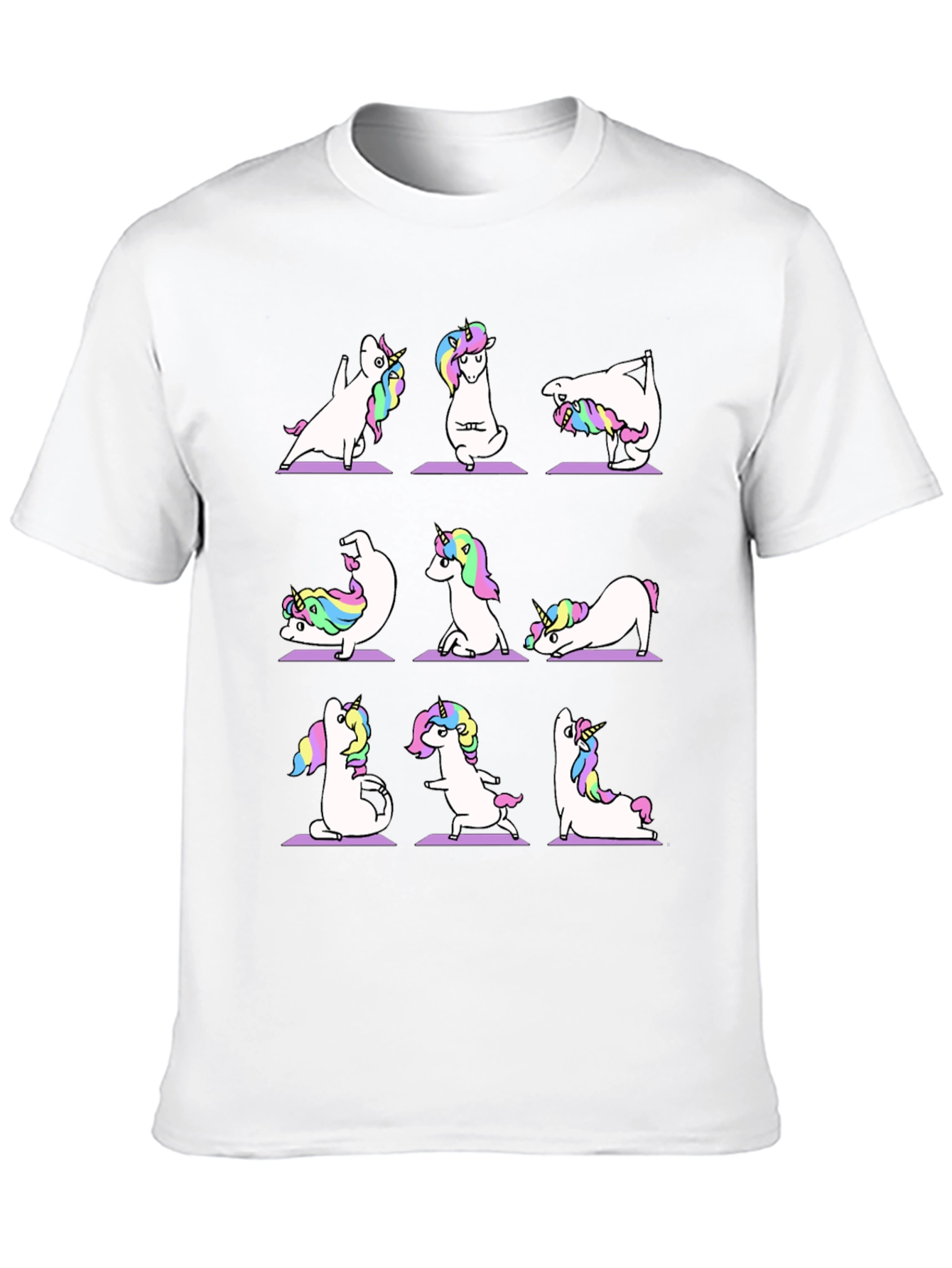 Unicorn Yoga Black T-Shirt
