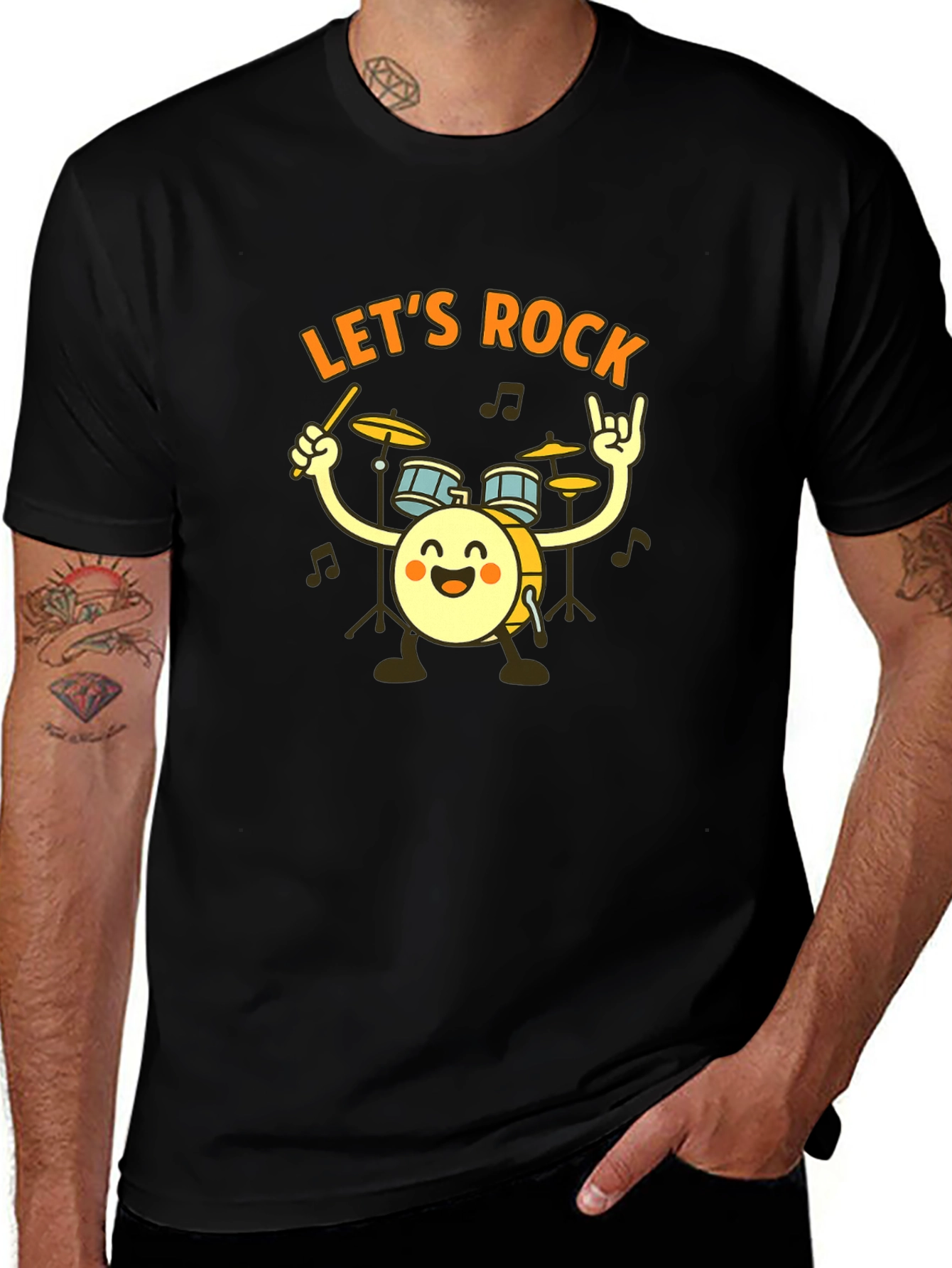 Lets Rock Drummer T-Shirt