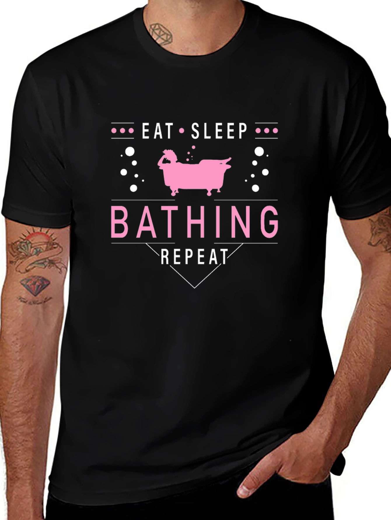 Eat Sleep Bathing Repeat Graphic Tee
