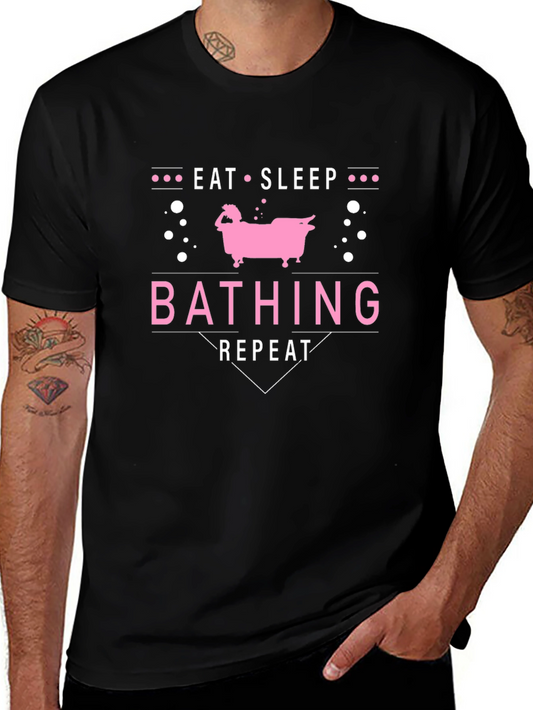 Eat Sleep Bathing Repeat Graphic Tee