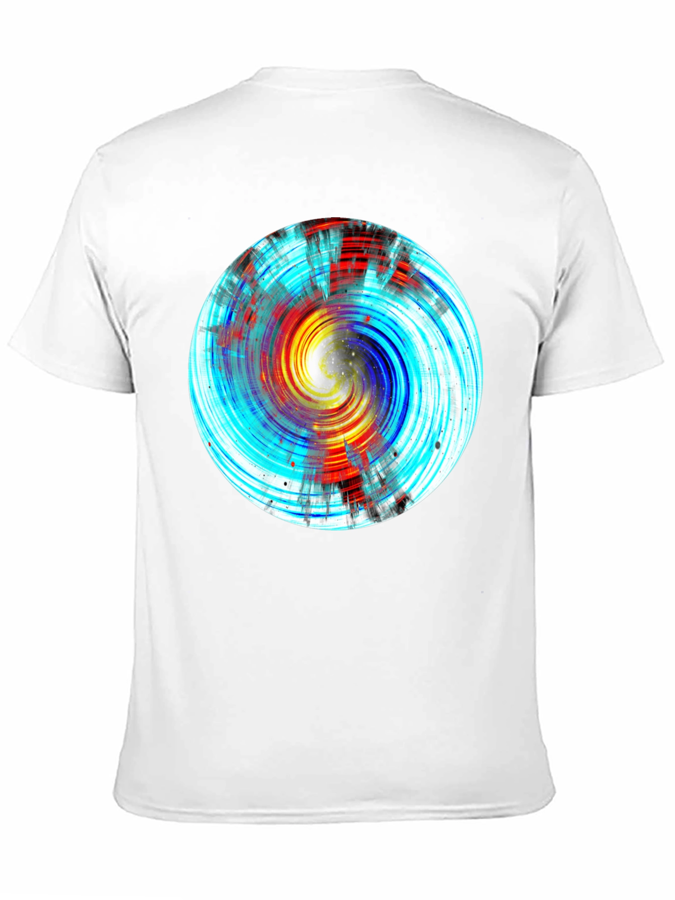 Abstract Swirl Graphic Black Tee