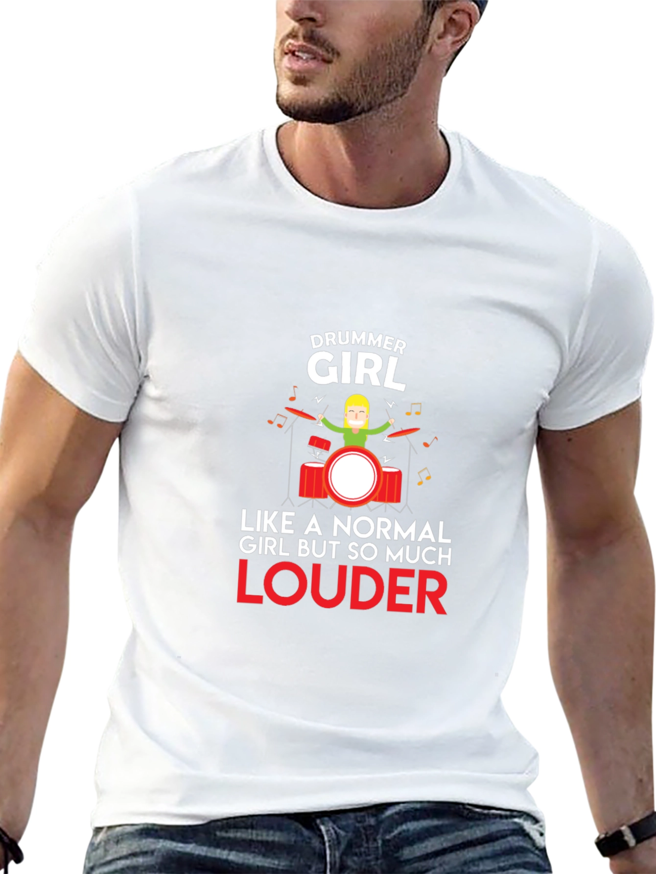 Drummer Girl T-Shirt - Funny Musician Tee