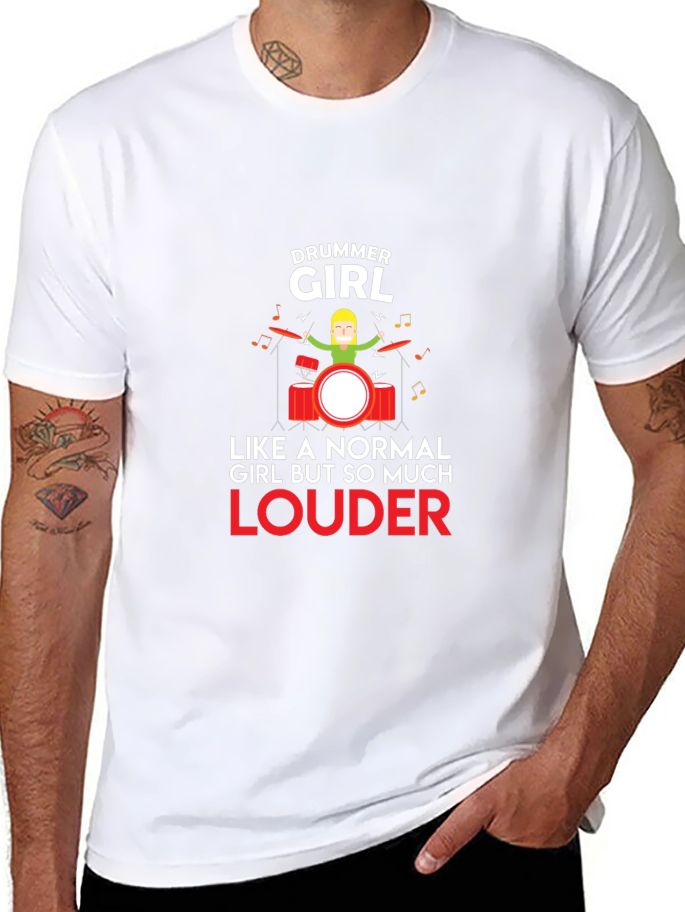 Drummer Girl T-Shirt - Funny Musician Tee