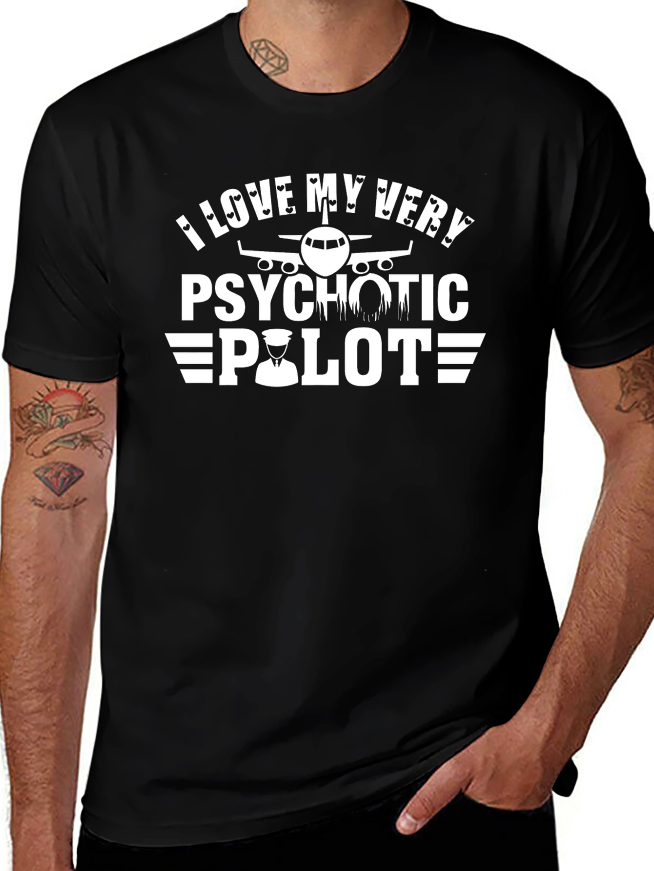 I Love My Very Psychotic Pilot Graphic T-Shirt