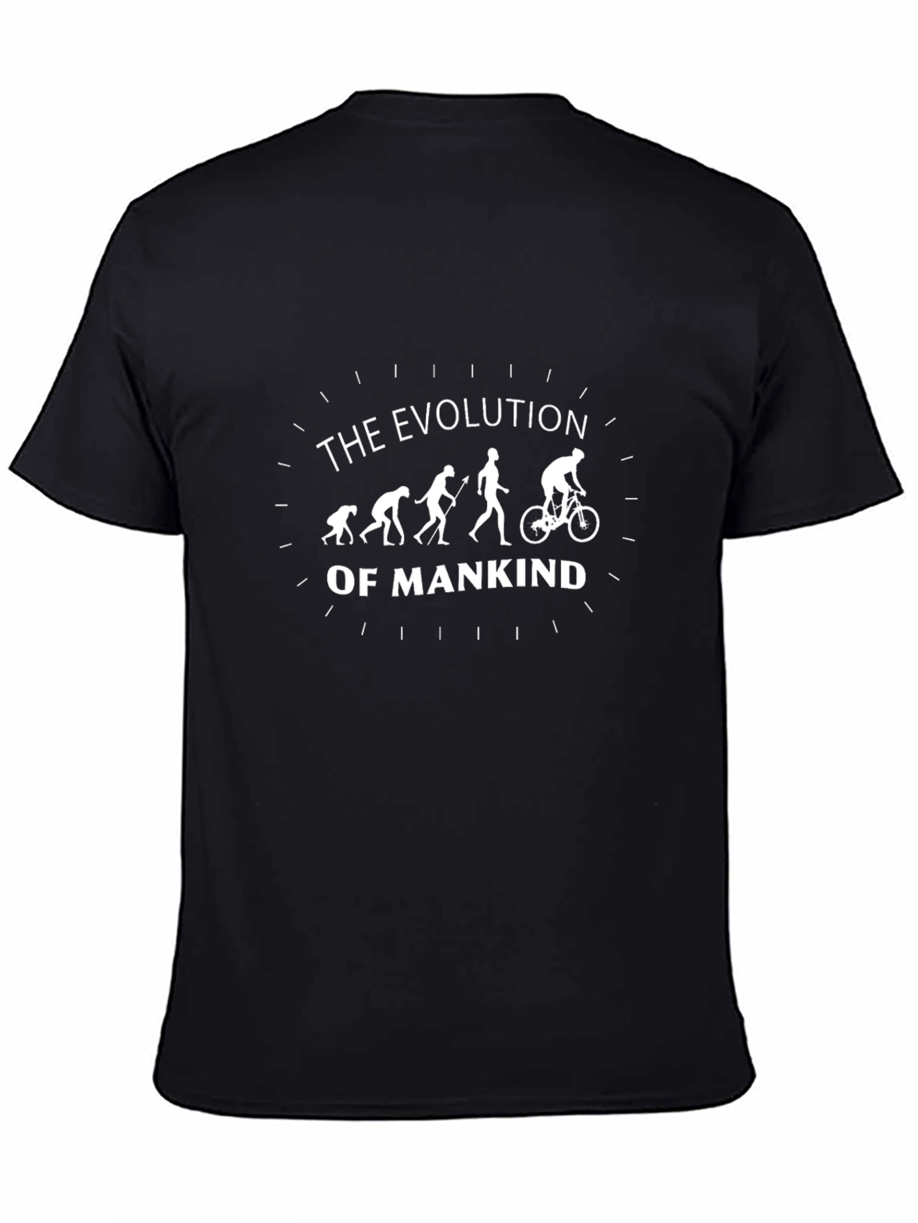 Evolution of Mankind Cyclist Graphic T-Shirt