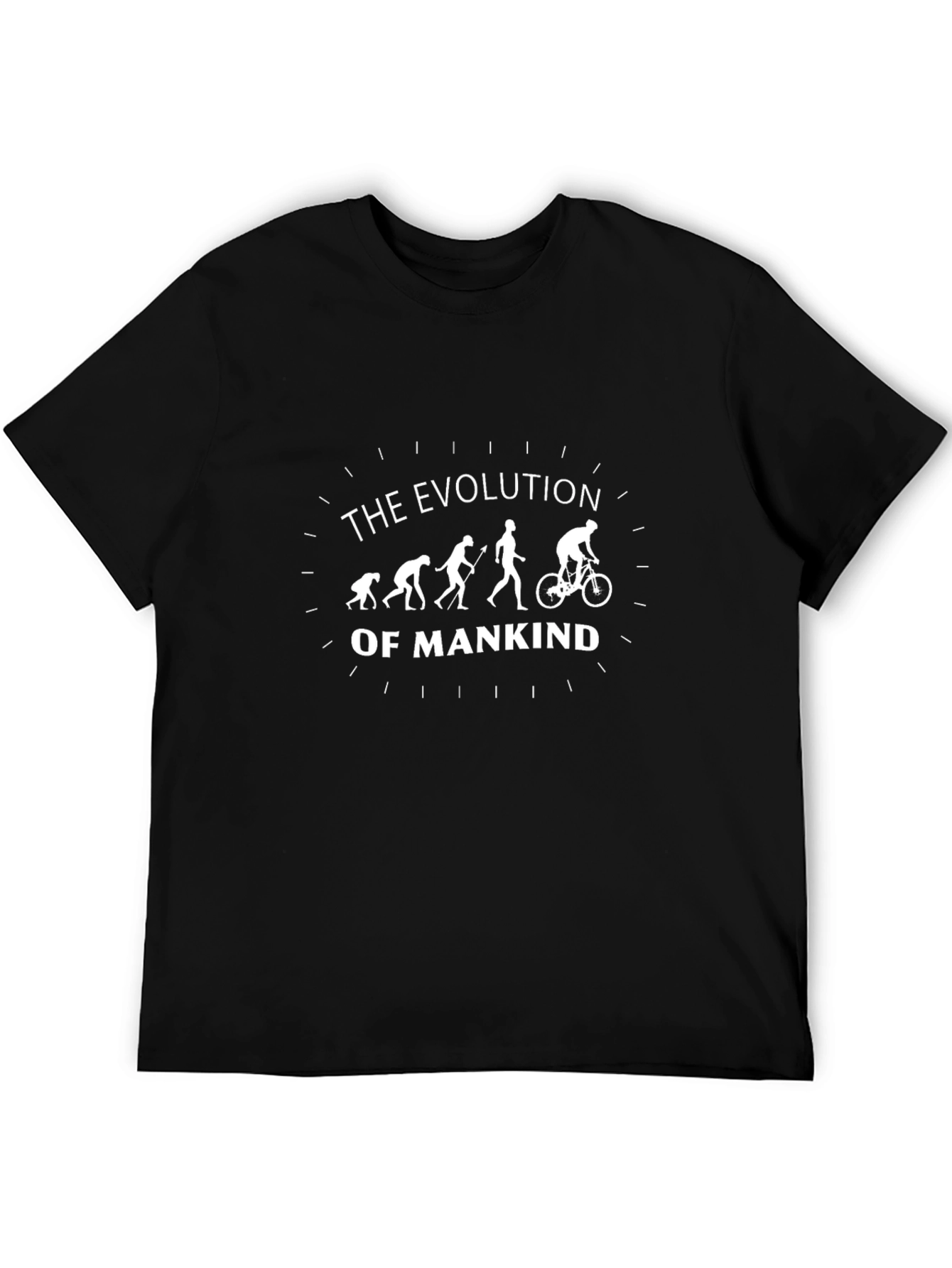 Evolution of Mankind Cyclist Graphic T-Shirt