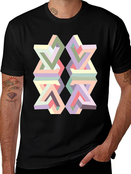 Optical Illusion Geometric T-Shirt