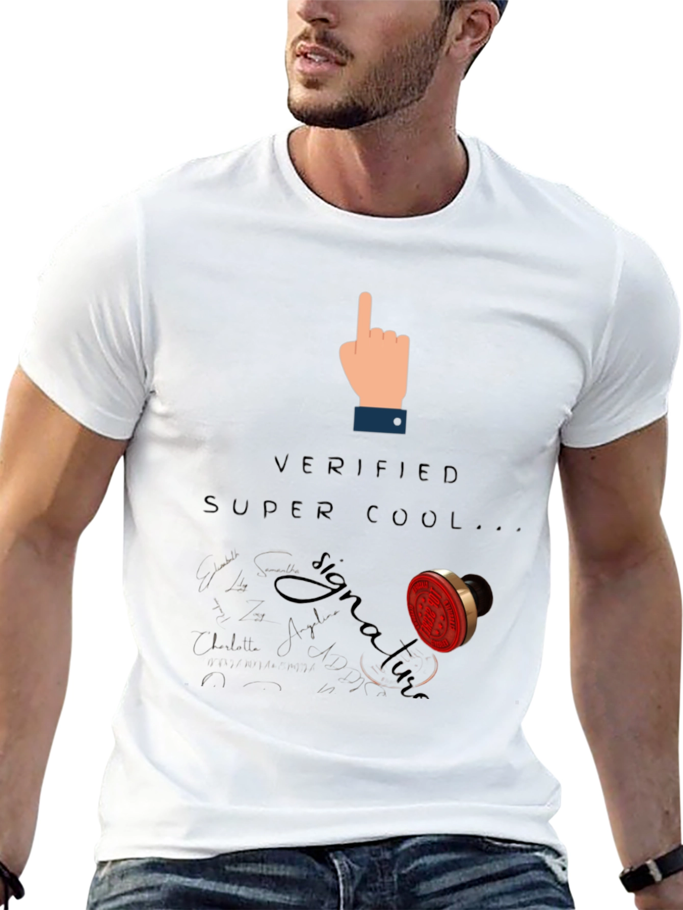 Verified Super Cool Signature Black T-Shirt