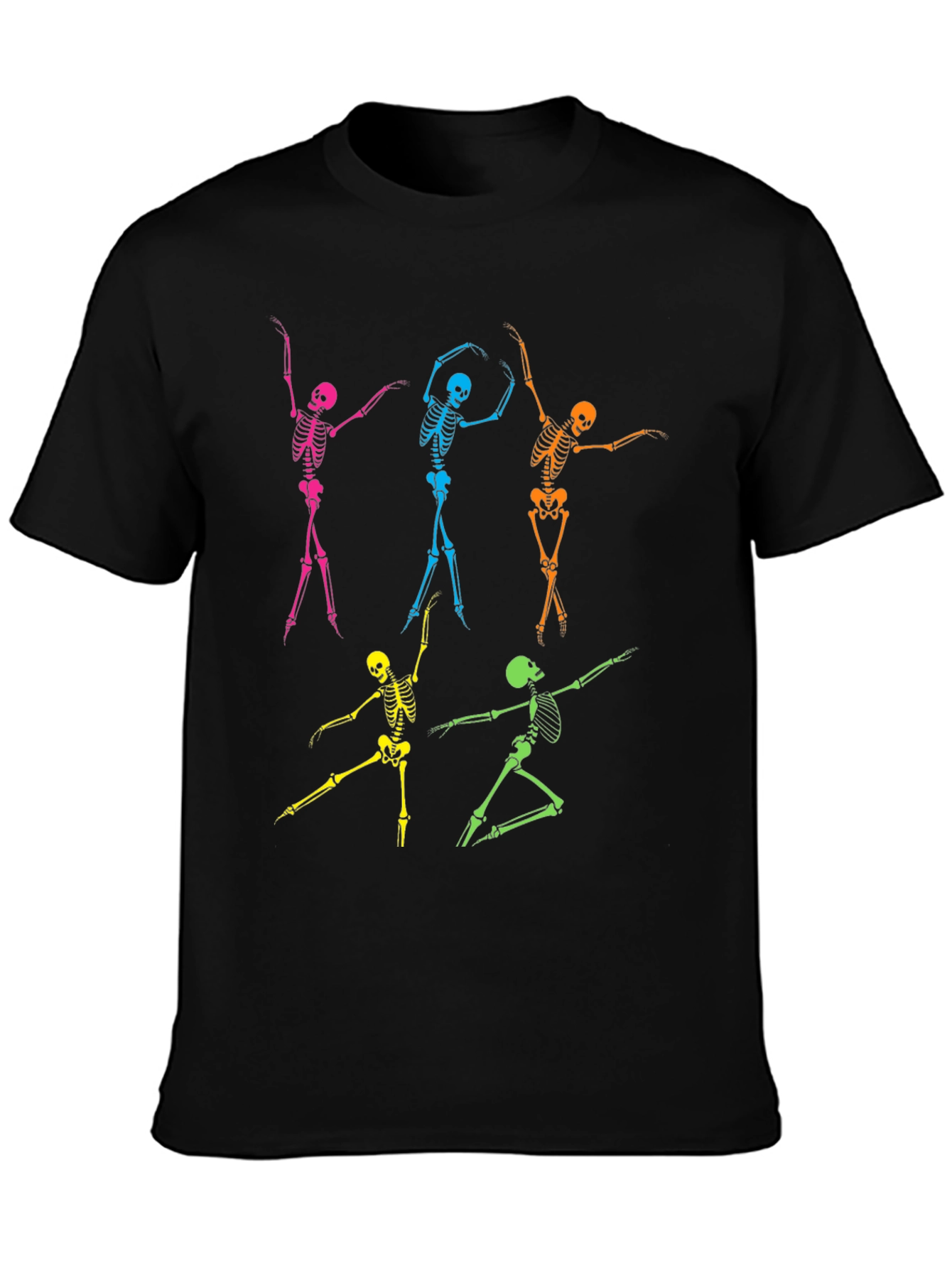 Dancing Skeleton Graphic T-Shirt - Funky Halloween Tee