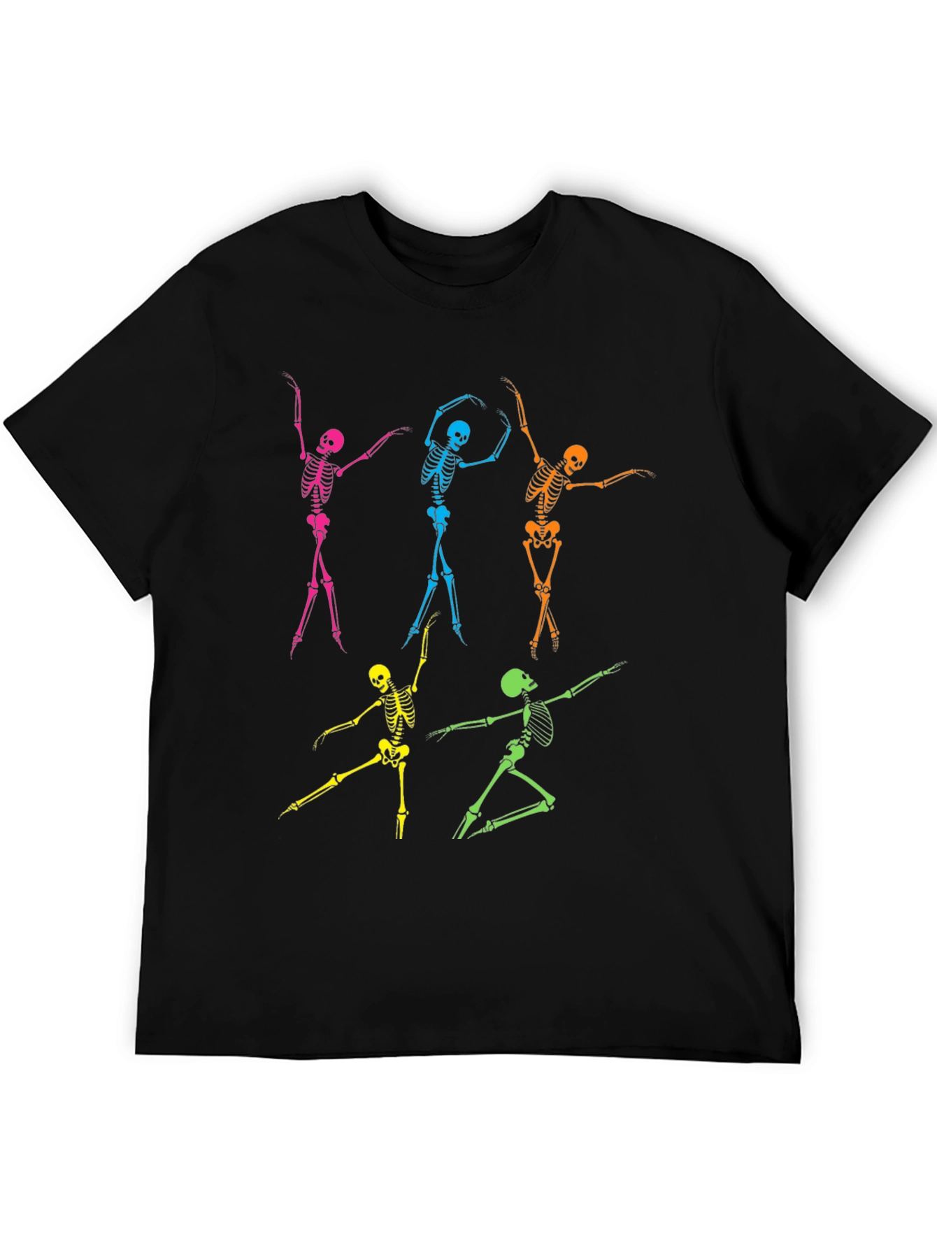 Dancing Skeleton Graphic T-Shirt - Funky Halloween Tee