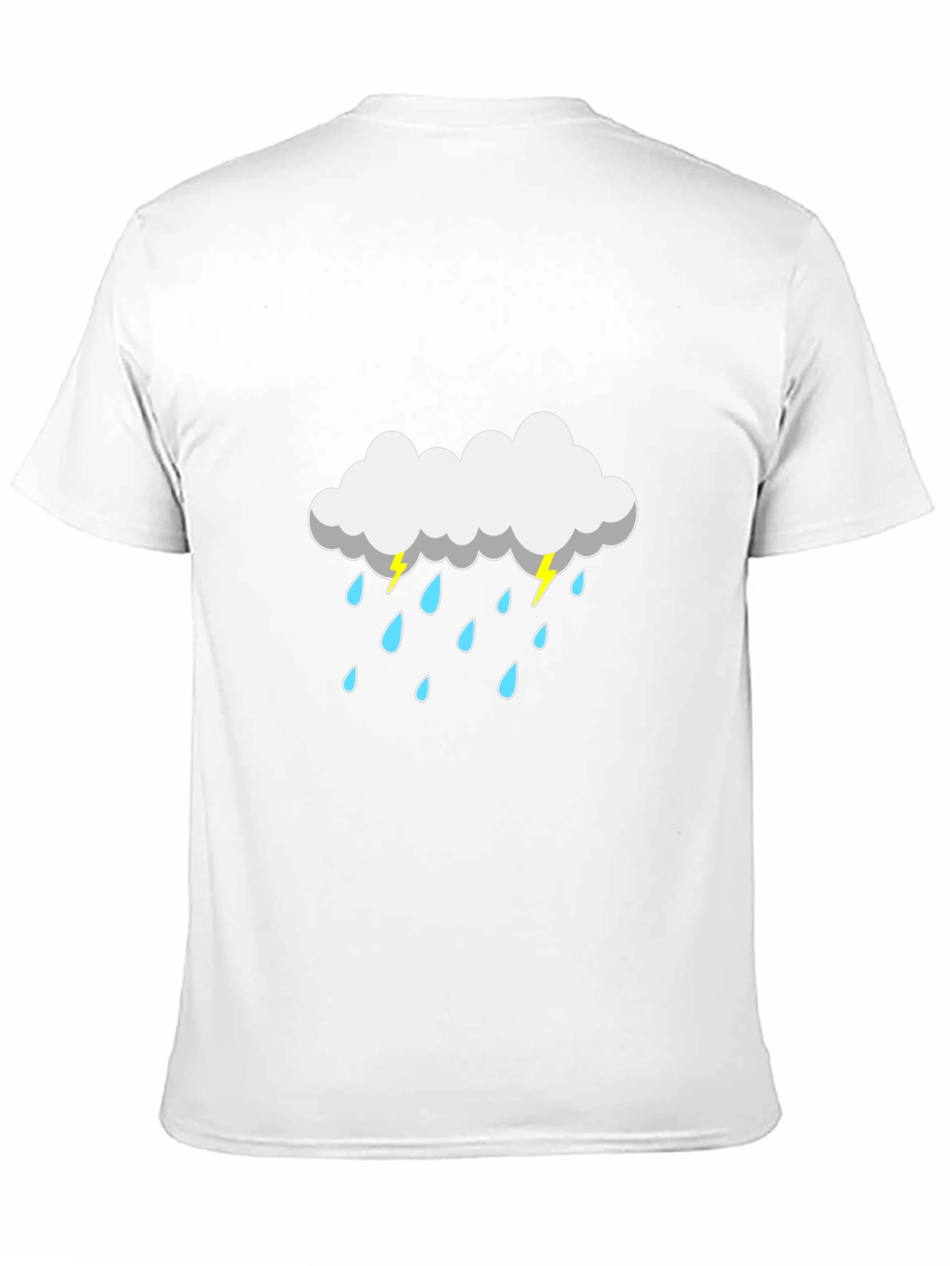 Rain Cloud Graphic Tee - Black Cotton T-Shirt