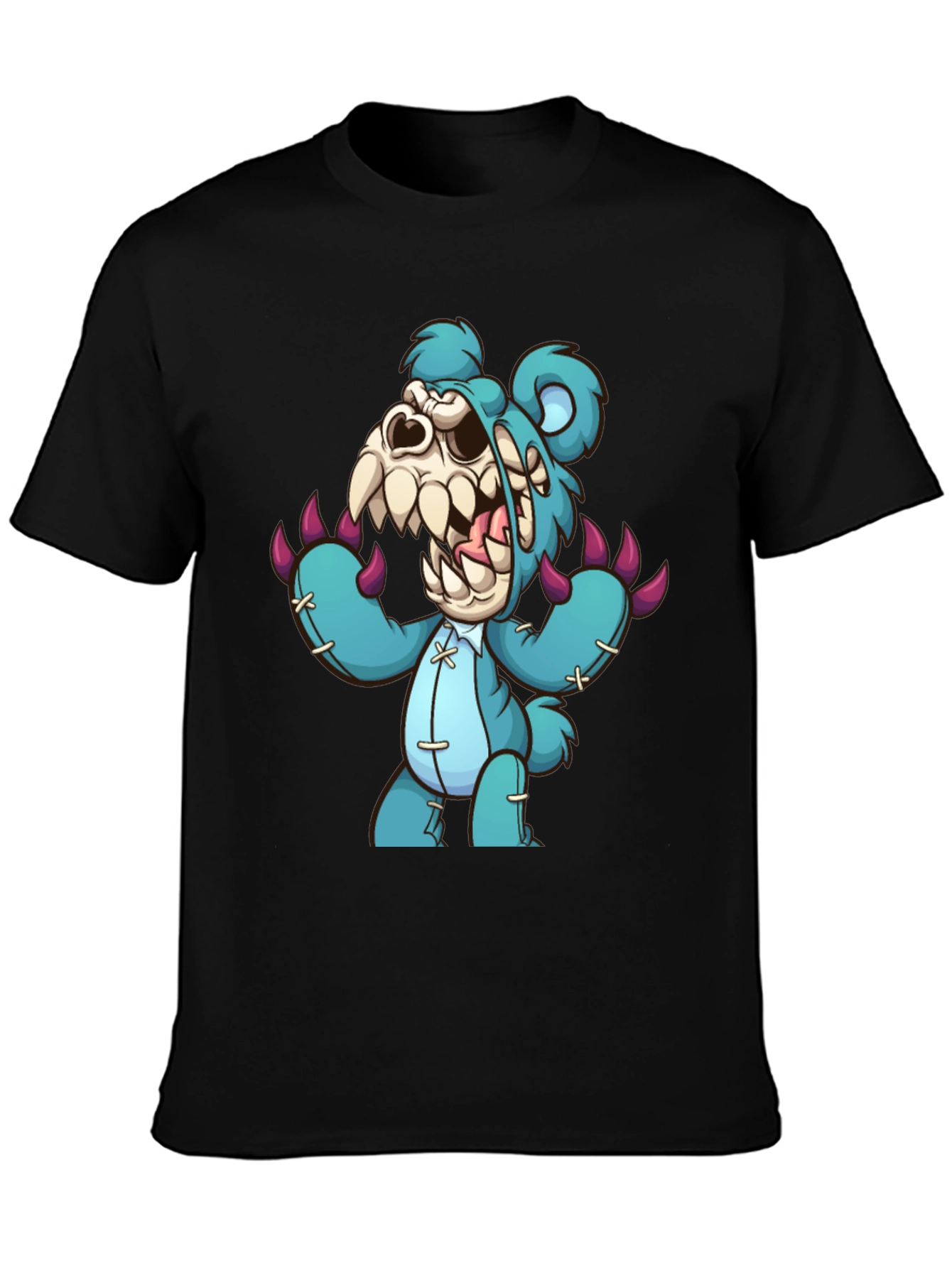 Zombie Teddy Bear Graphic T-Shirt - Mens