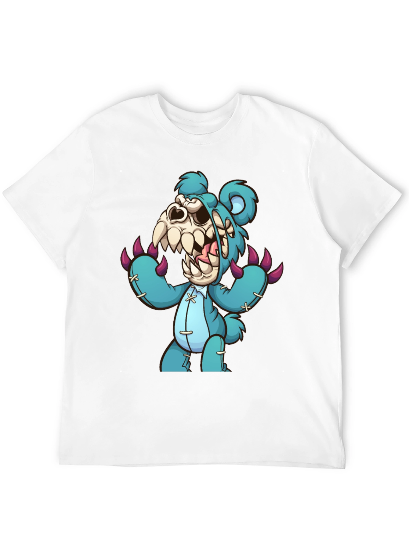 Zombie Teddy Bear Graphic T-Shirt - Mens