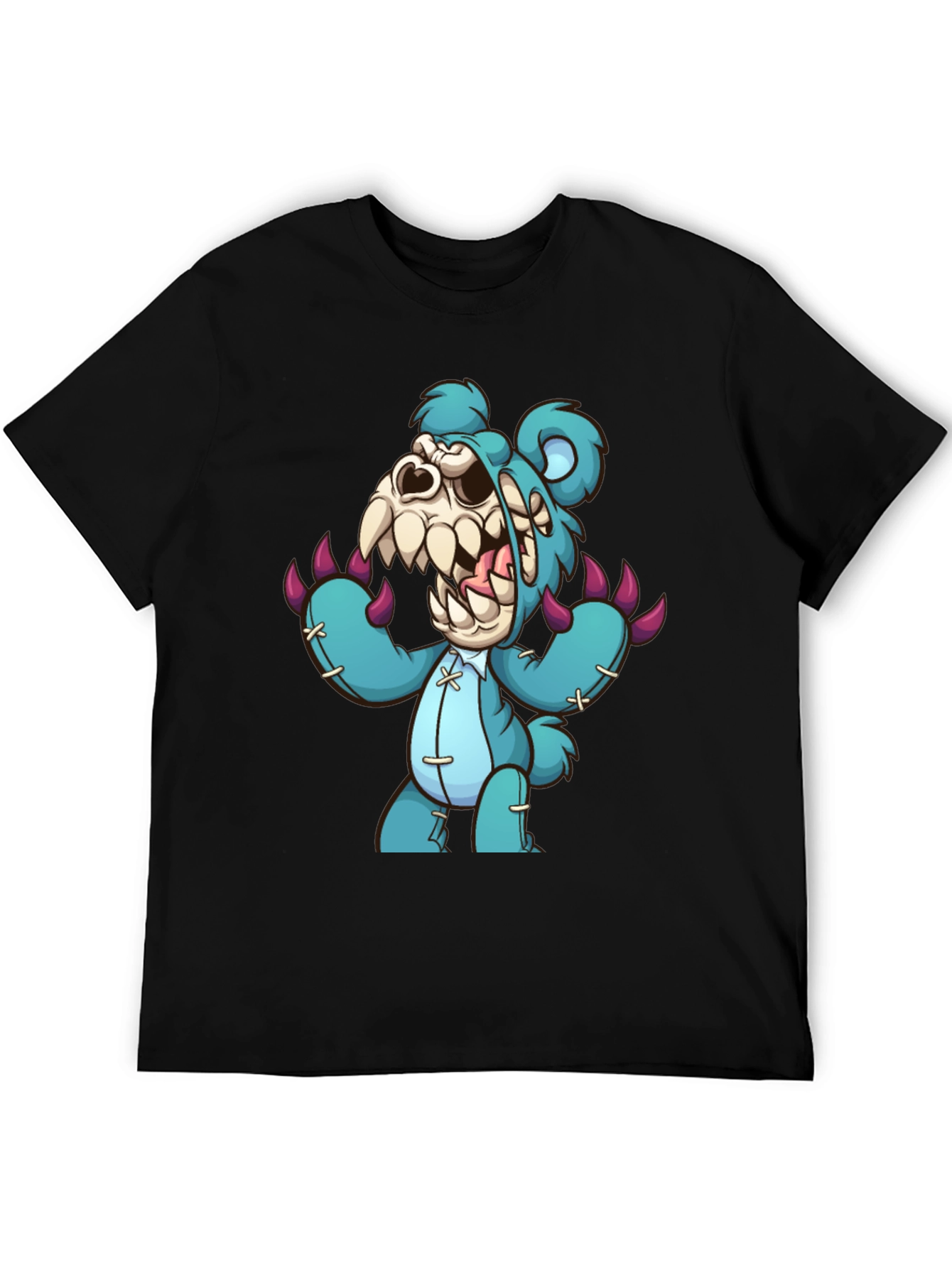 Zombie Teddy Bear Graphic T-Shirt - Mens