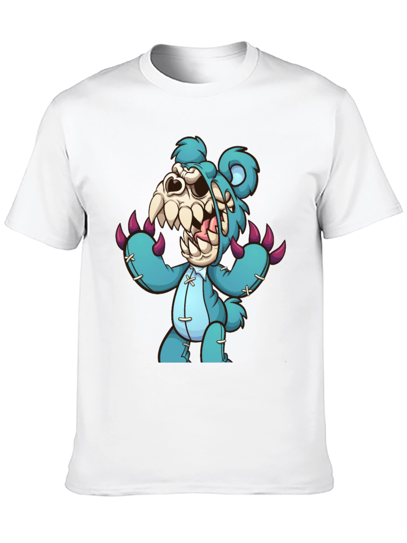 Zombie Teddy Bear Graphic T-Shirt - Mens