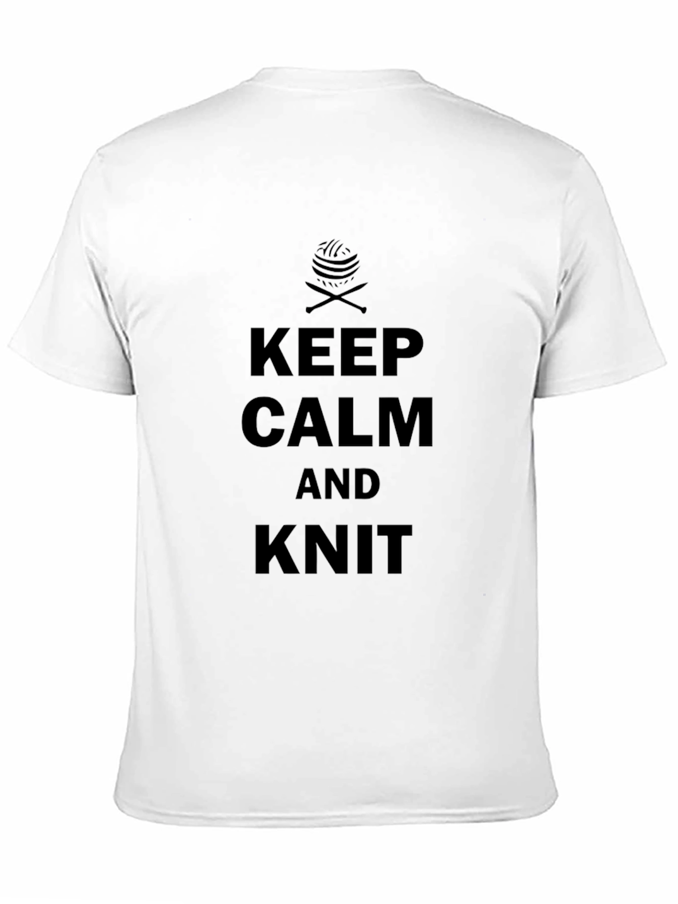 Keep Calm and Knit - Black T-Shirt