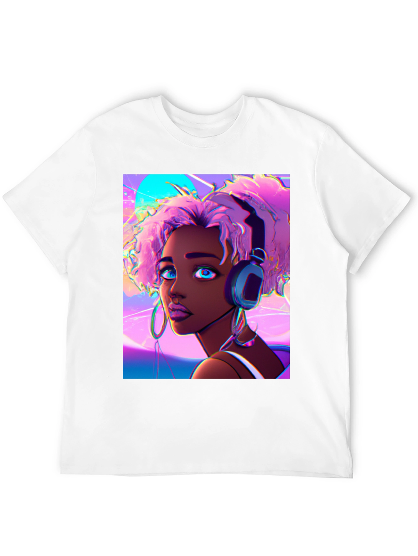 Vibrant Cartoon Girl Tee - Stylish Graphic T-Shirt