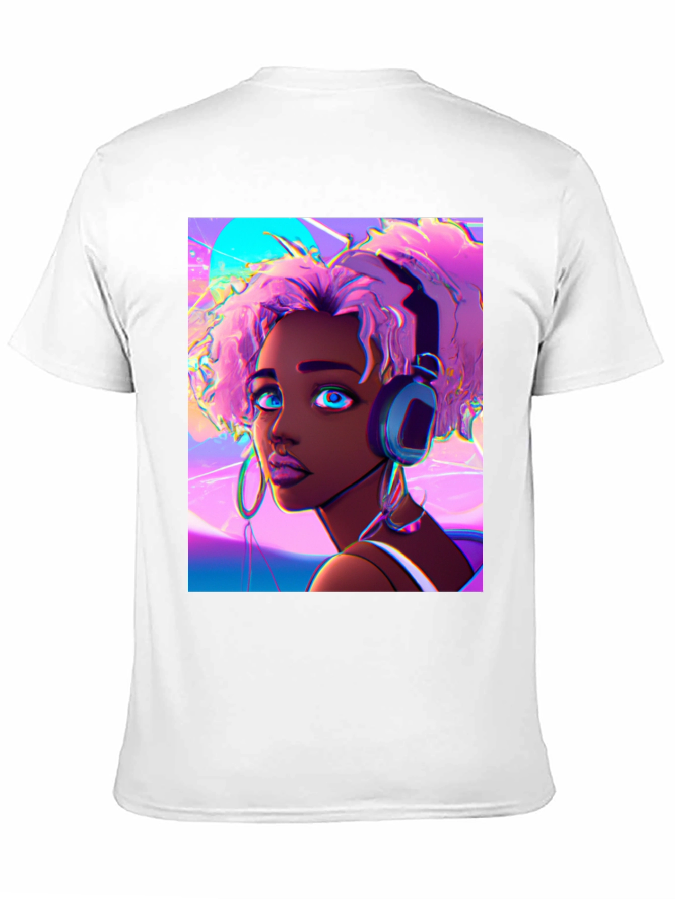Vibrant Cartoon Girl Tee - Stylish Graphic T-Shirt