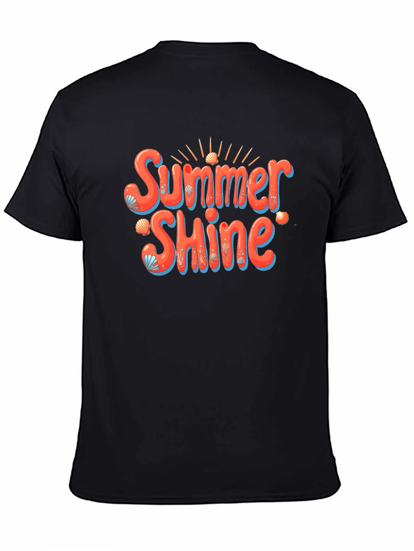 Summer Shine Graphic Tee -  Mens Black T-Shirt