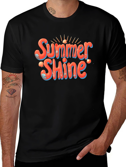Summer Shine Graphic Tee -  Mens Black T-Shirt