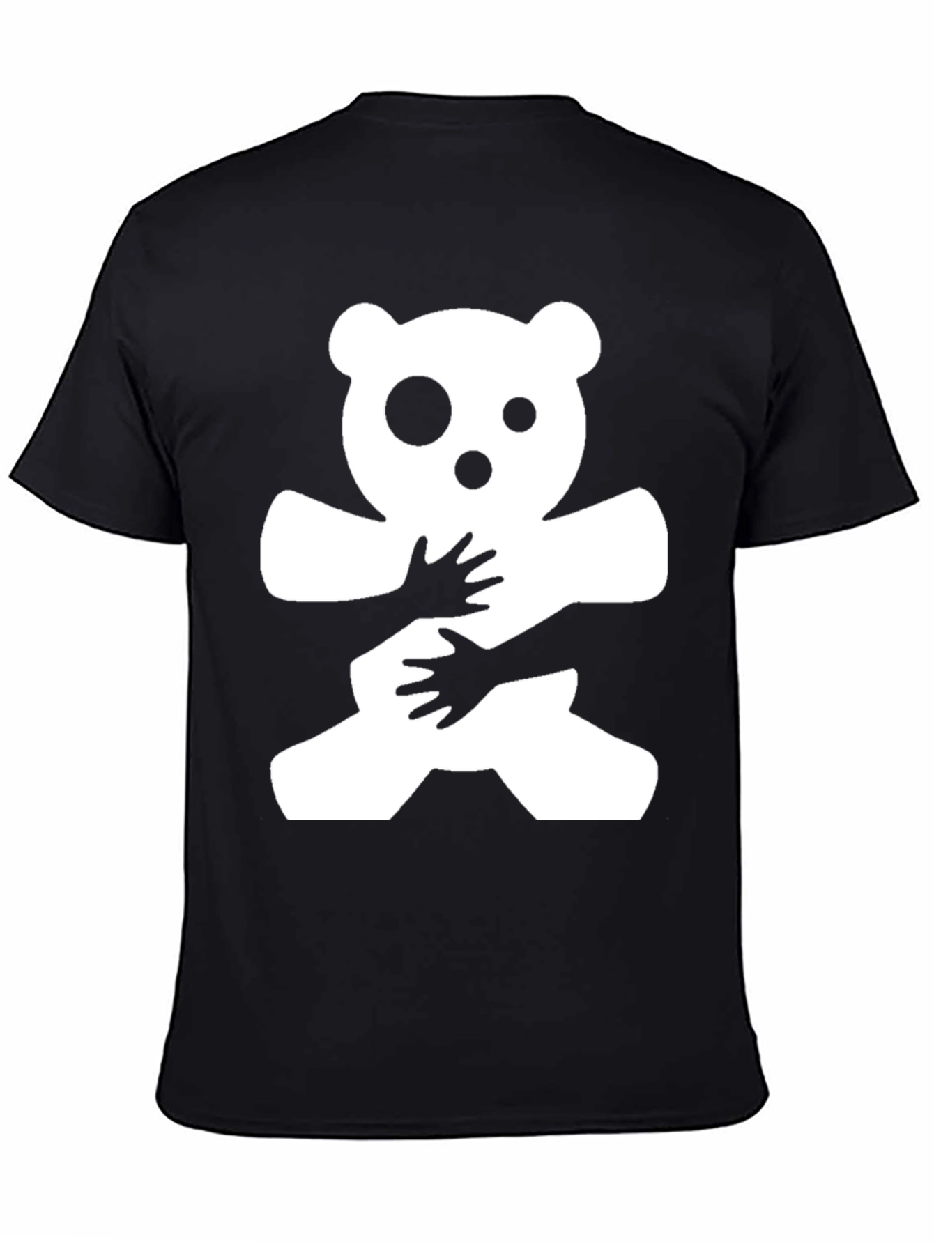 Hug Me Bear Graphic T-Shirt - Black