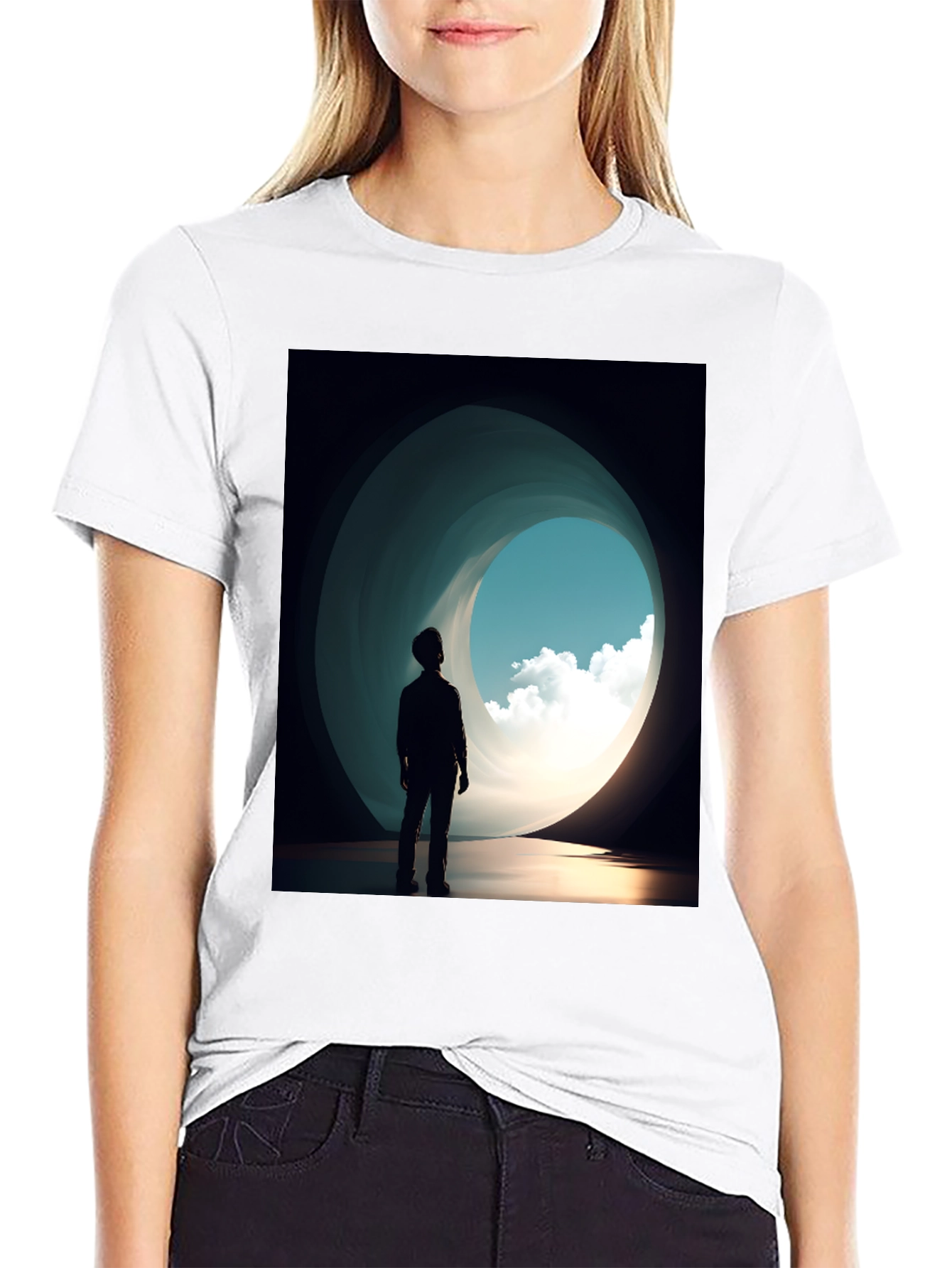 Sky Portal T-Shirt: Modern Art Tee