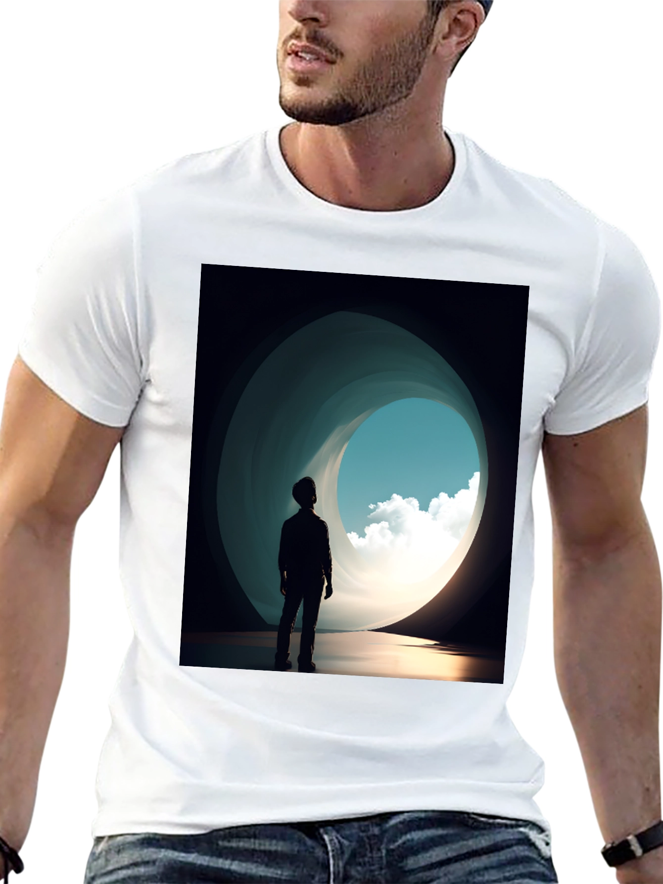 Sky Portal T-Shirt: Modern Art Tee