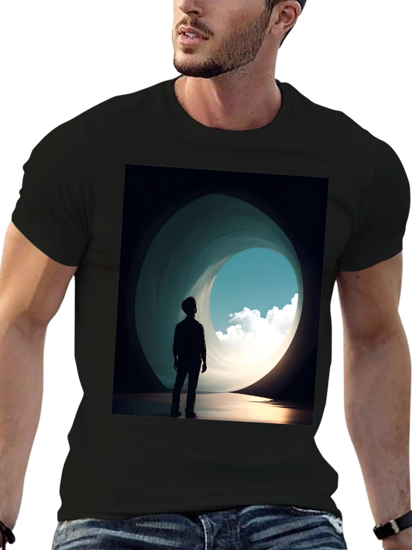 Sky Portal T-Shirt: Modern Art Tee