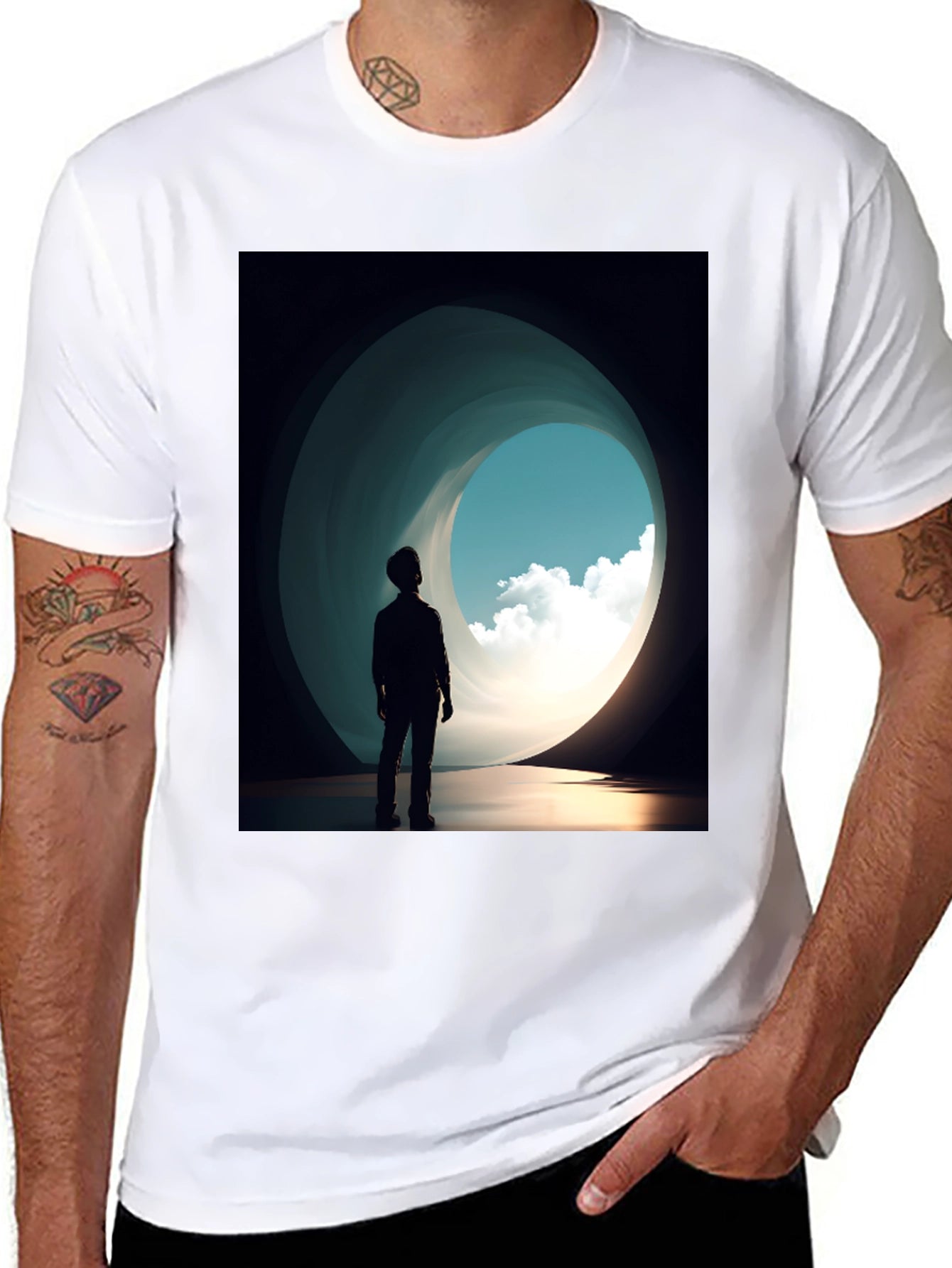 Sky Portal T-Shirt: Modern Art Tee