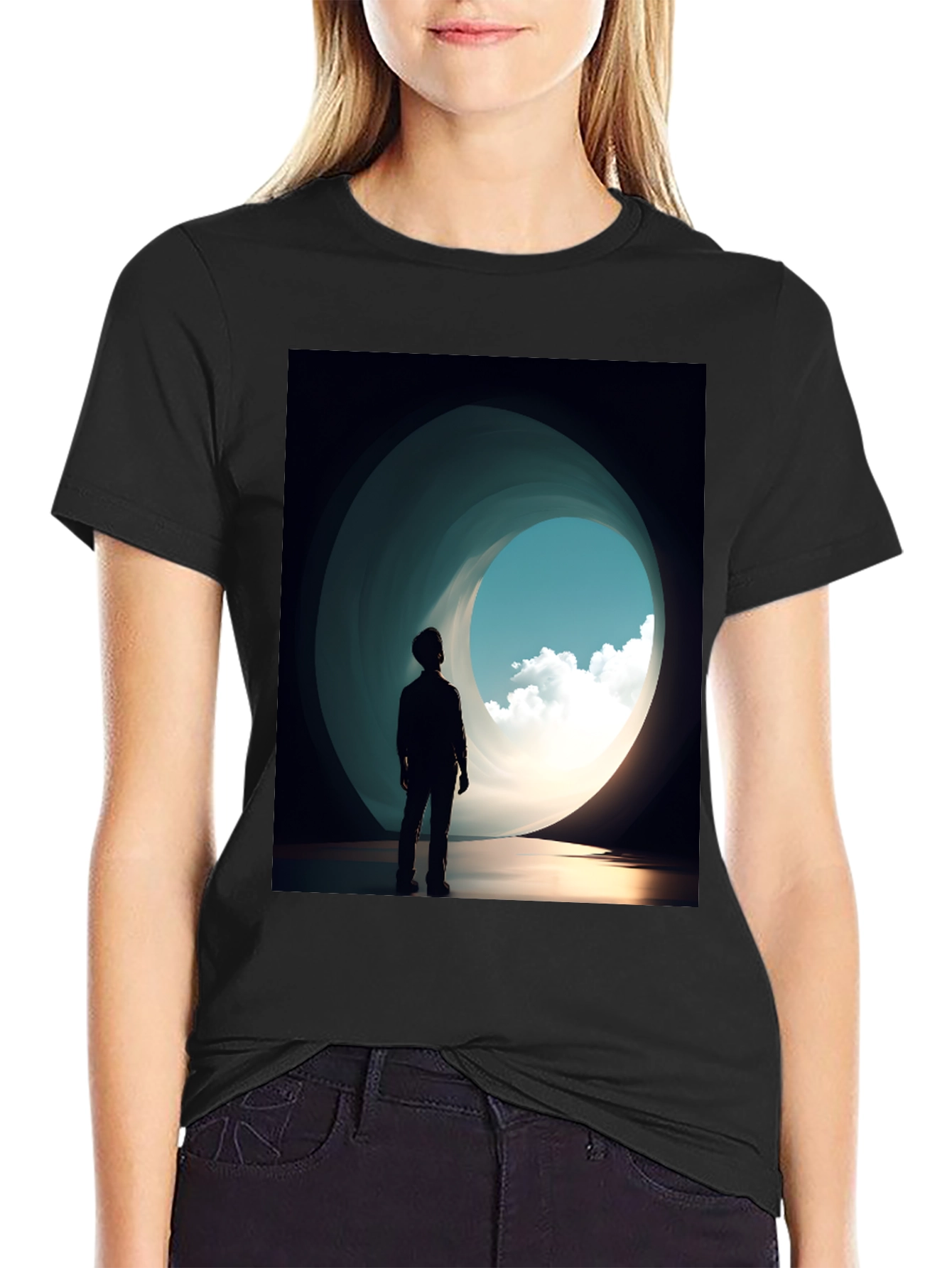 Sky Portal T-Shirt: Modern Art Tee