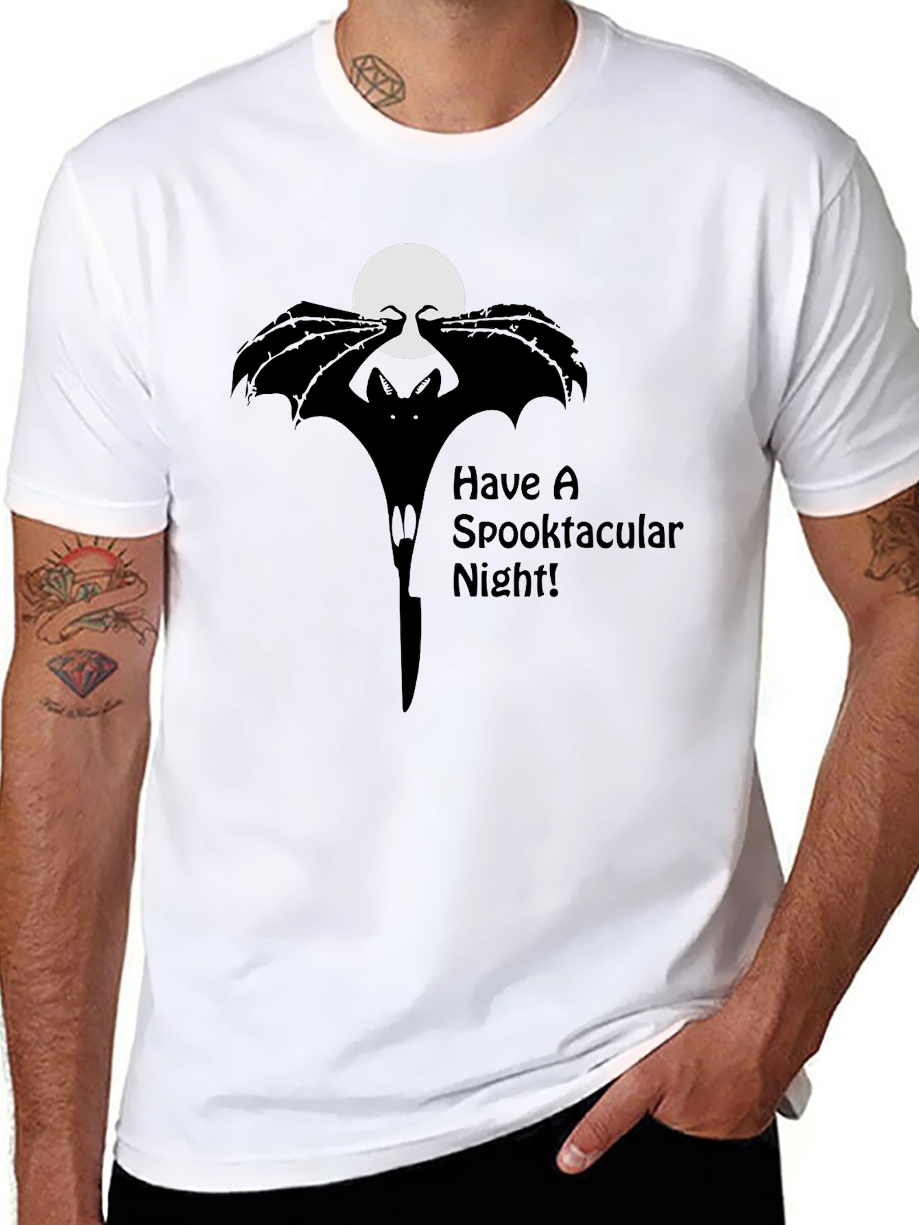 Spooktacular Night Bat Graphic Tee