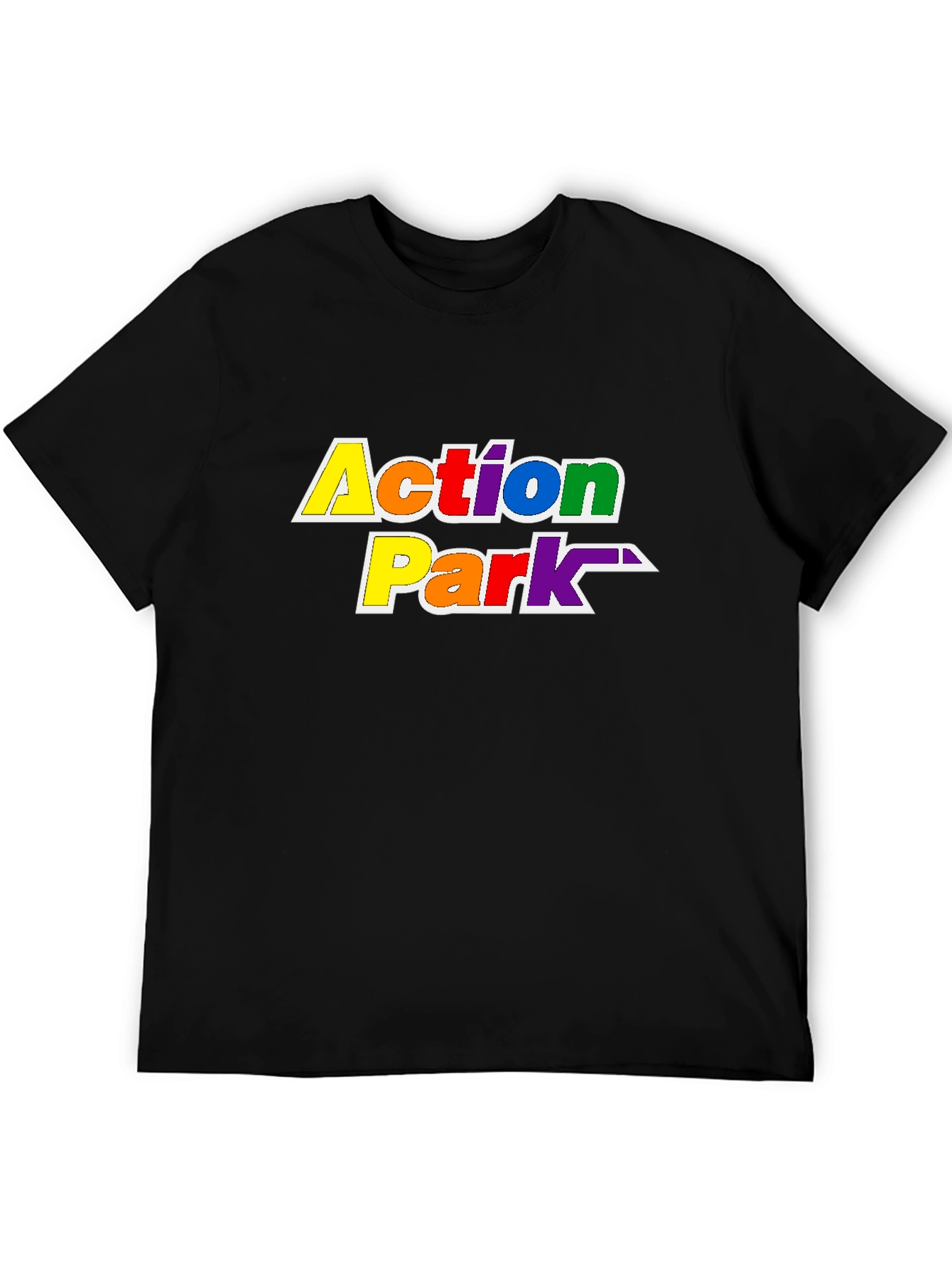 Action Park Rainbow Graphic Tee - Black