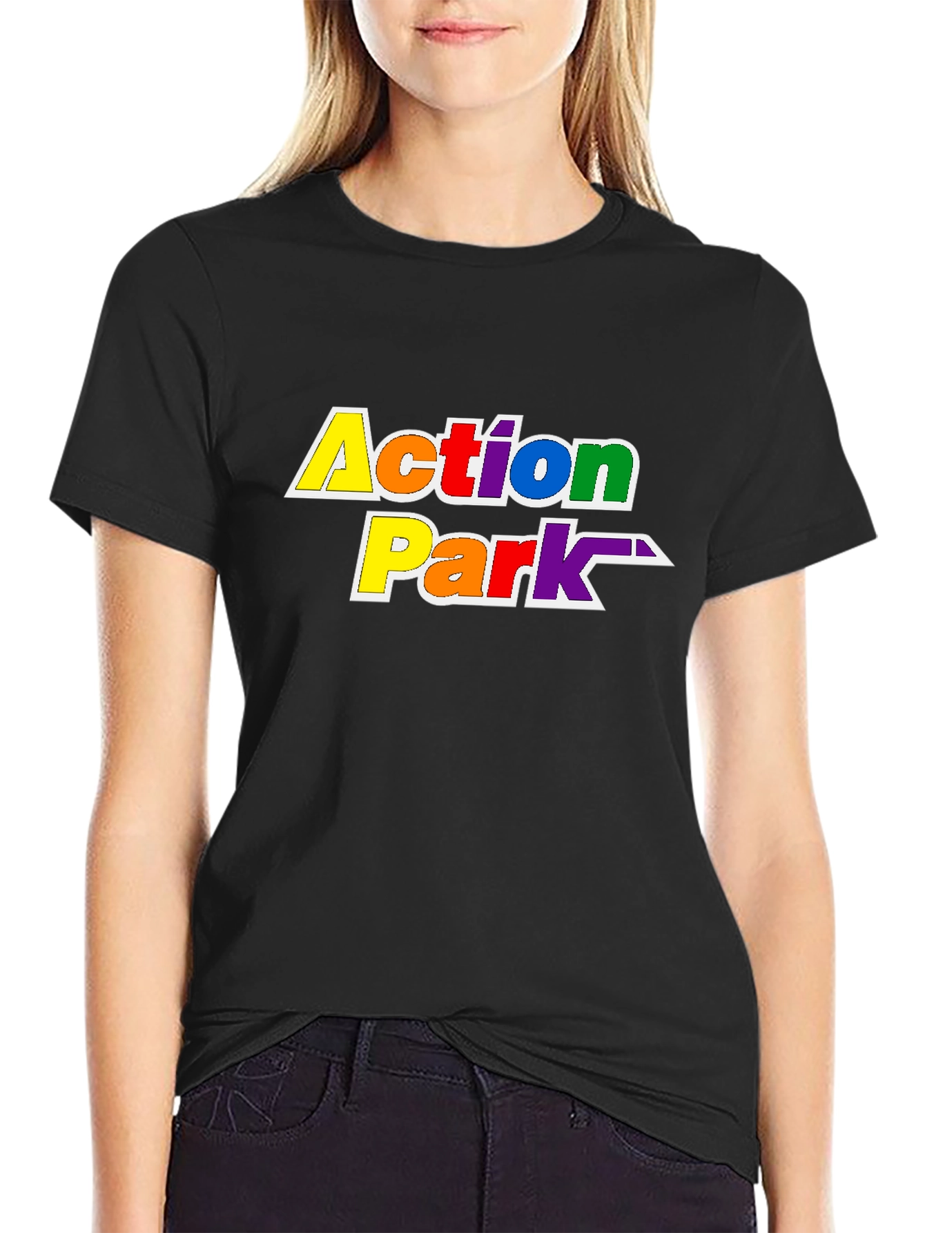 Action Park Rainbow Graphic Tee - Black