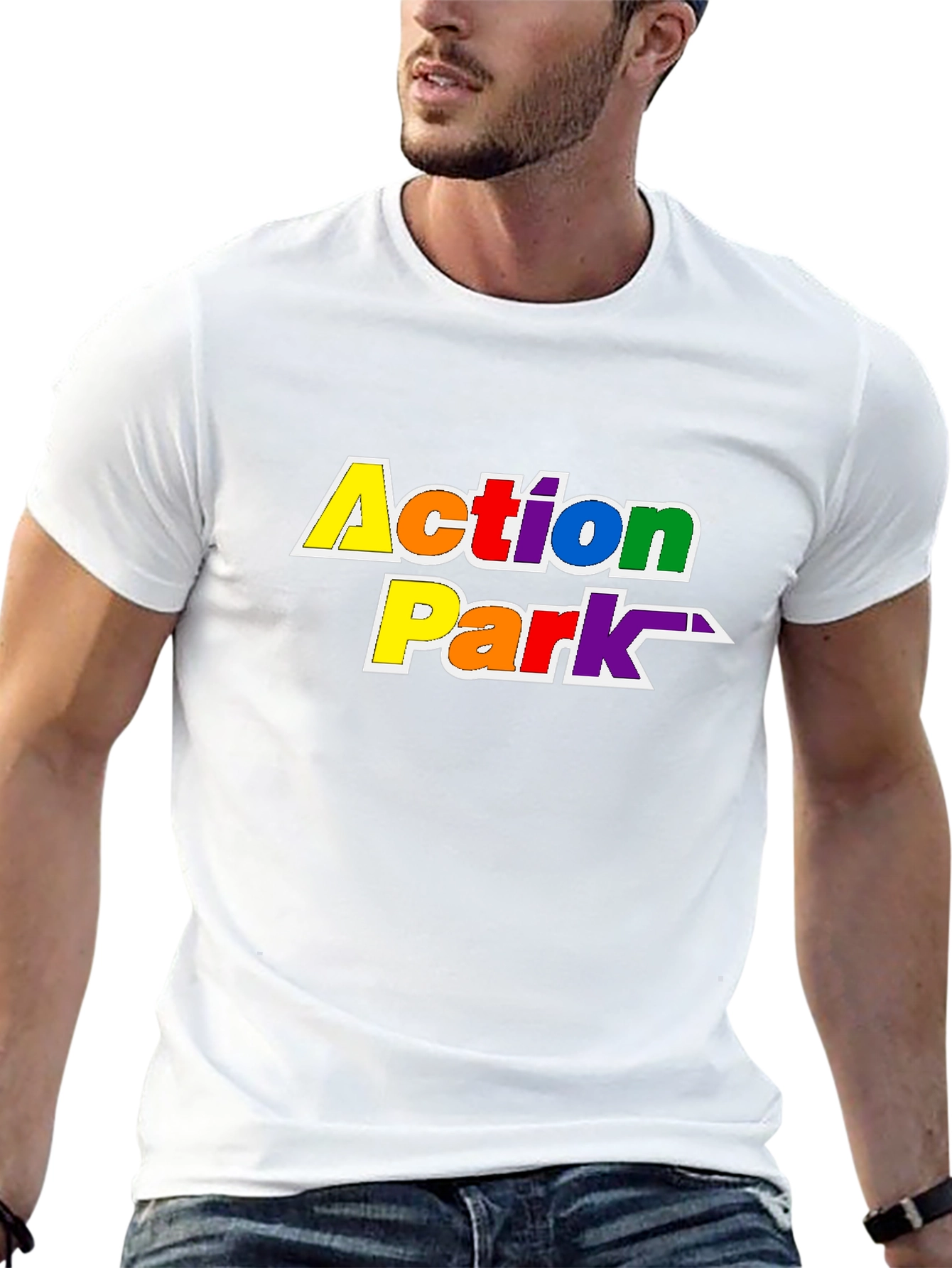 Action Park Rainbow Graphic Tee - Black
