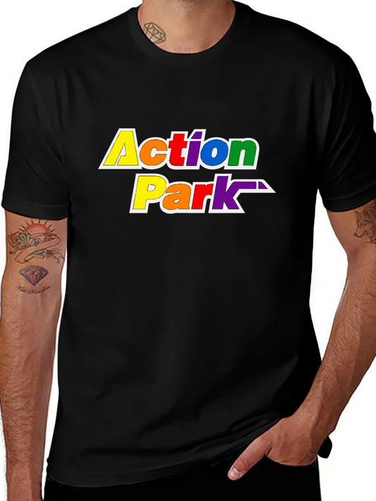 Action Park Rainbow Graphic Tee - Black
