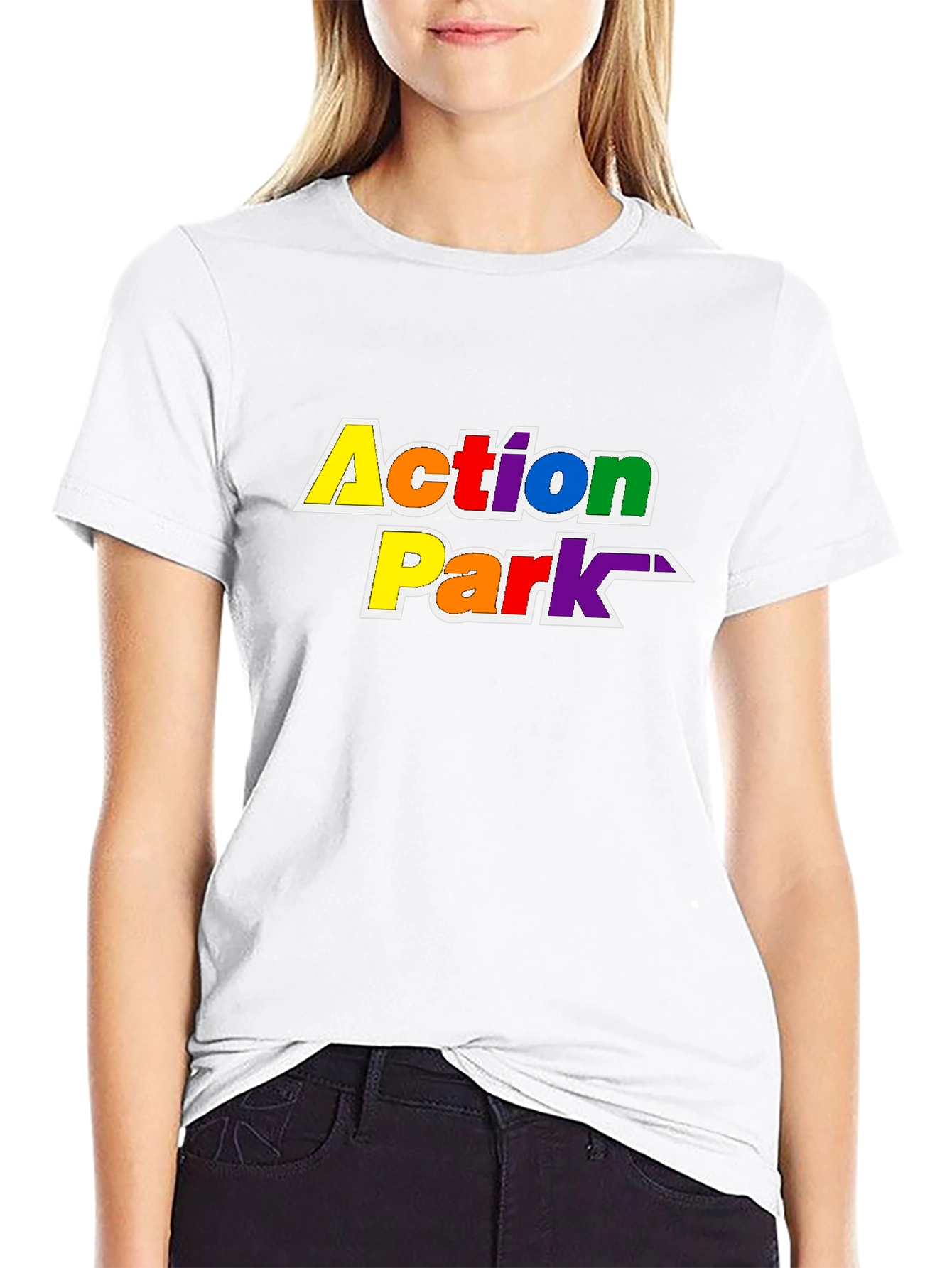 Action Park Rainbow Graphic Tee - Black